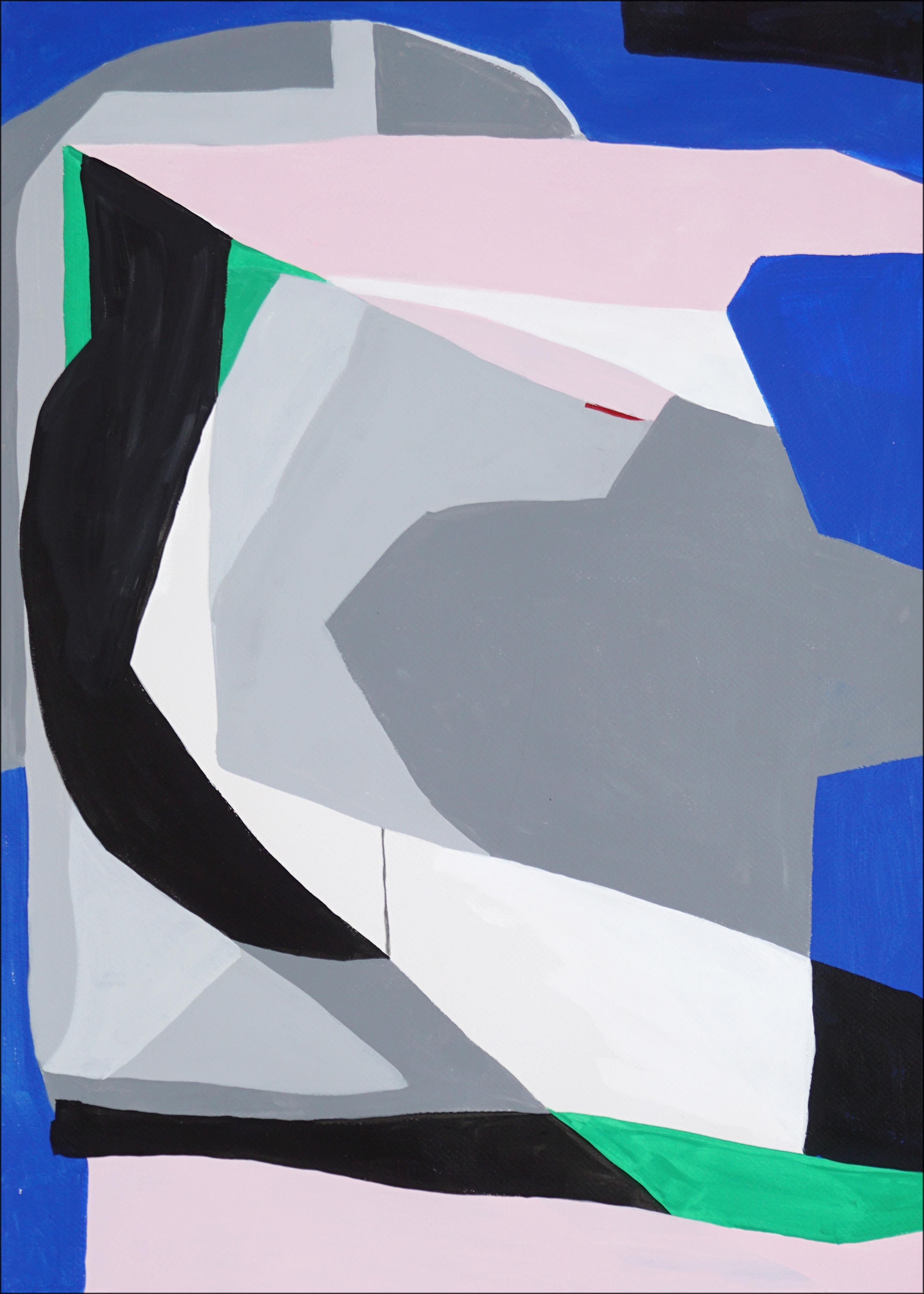 The Museum Reception, Abstract vs Figurative Bodies, Pink and Gray Diptych 2024 For Sale 2