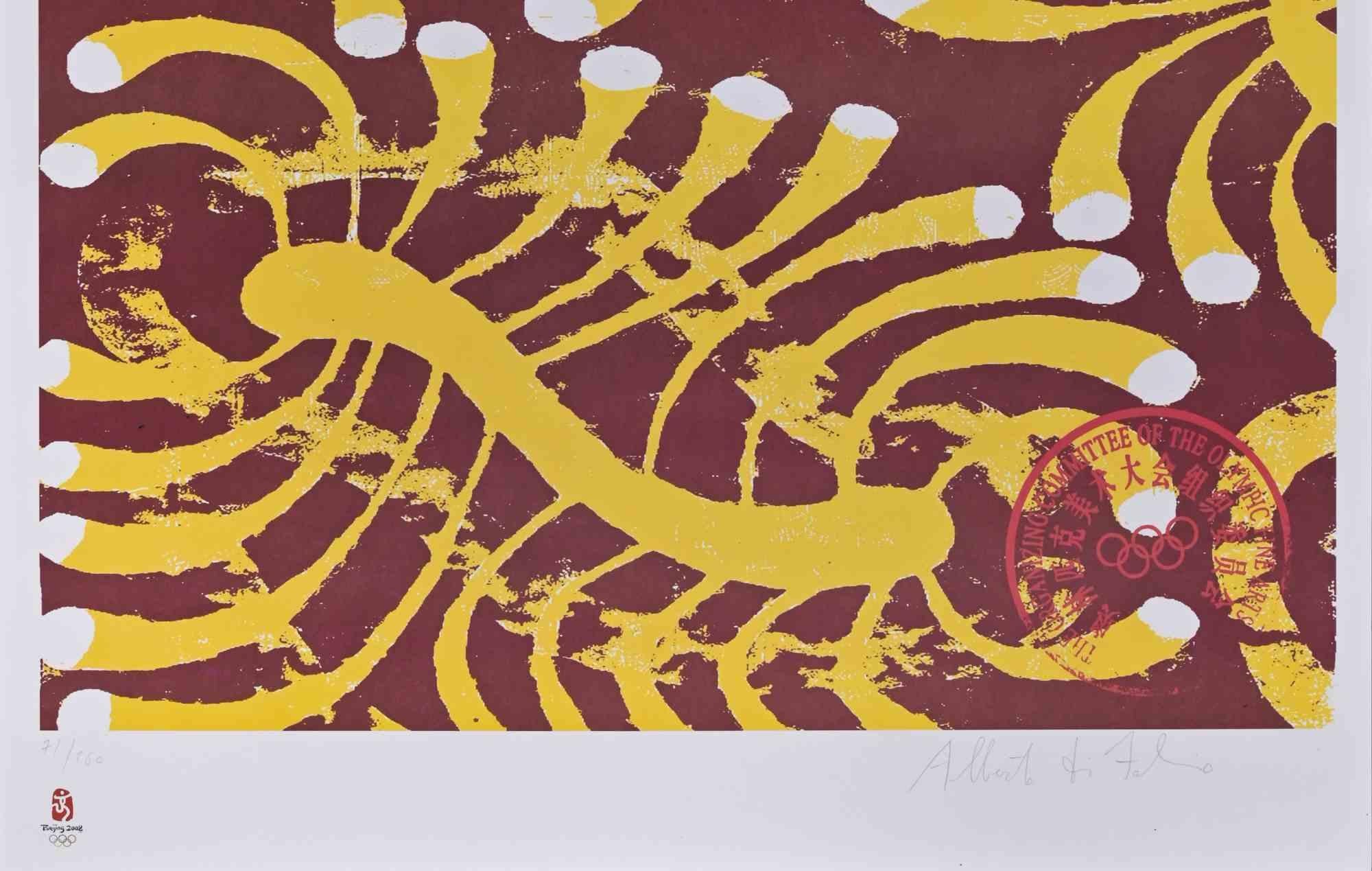 Canoe - Lithograph by Alberto Di Fabio - 2008 For Sale 1