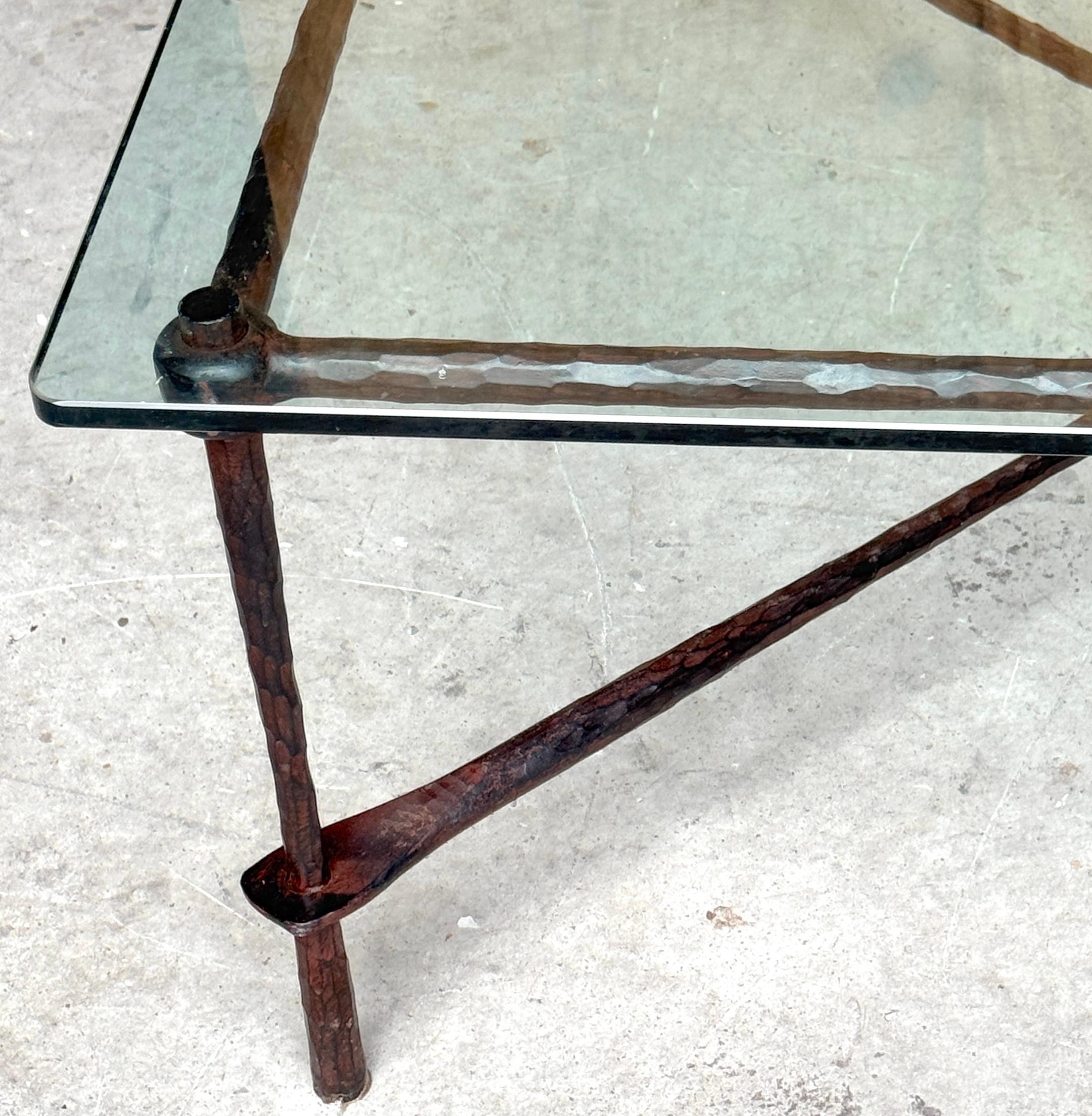 Alberto & Diego Giacometti Style Bronzed Forged Iron Modern Coffee Table Base For Sale 5