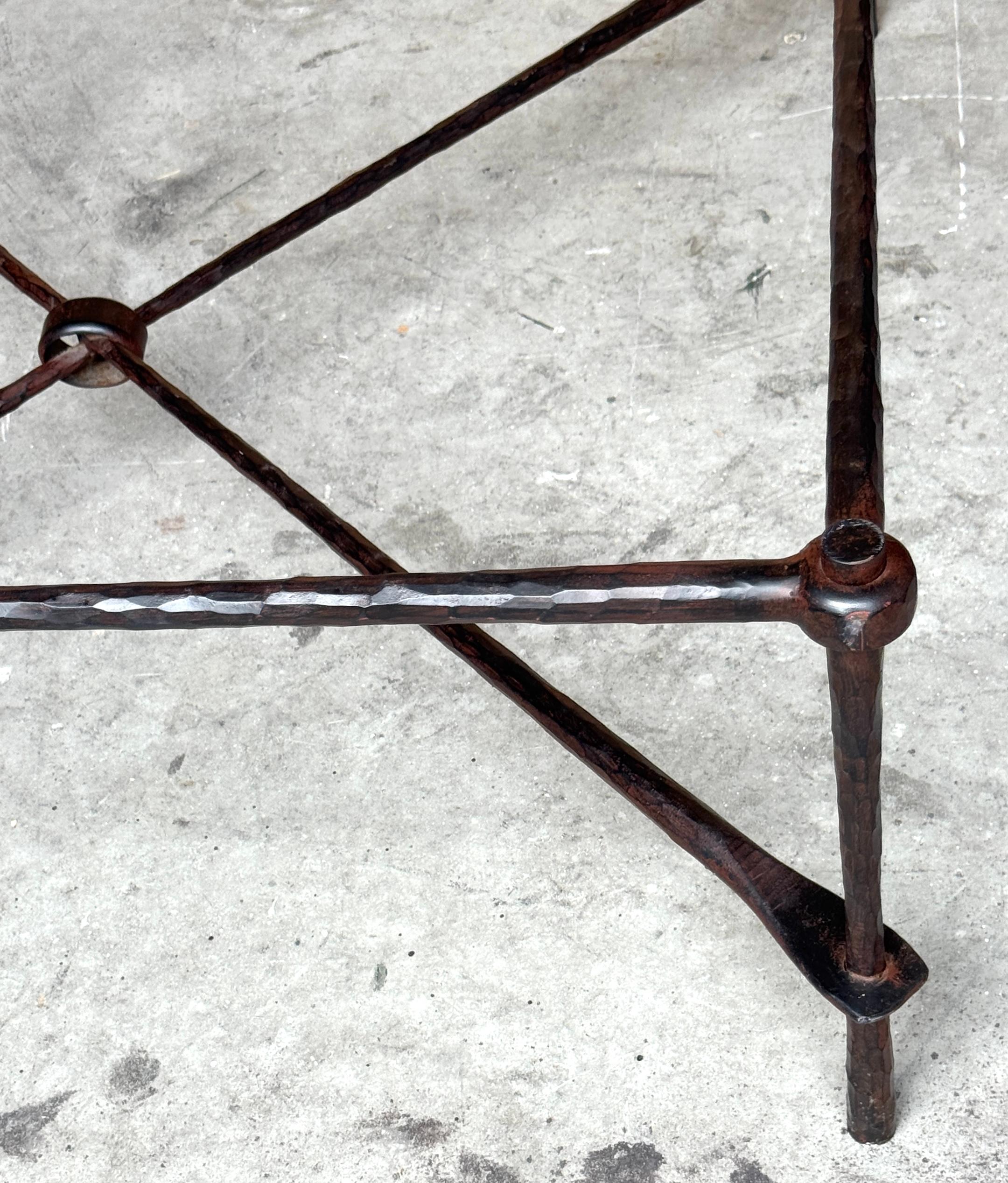 Alberto & Diego Giacometti Style Bronzed Forged Iron Modern Coffee Table Base For Sale 6