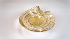 Alberto Donà Gold Murano Glas Schale Balloton, 1980er Jahre