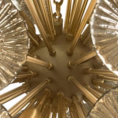 Alberto Dona Inspired Custom Textured Murano Glass Disc Chandelier