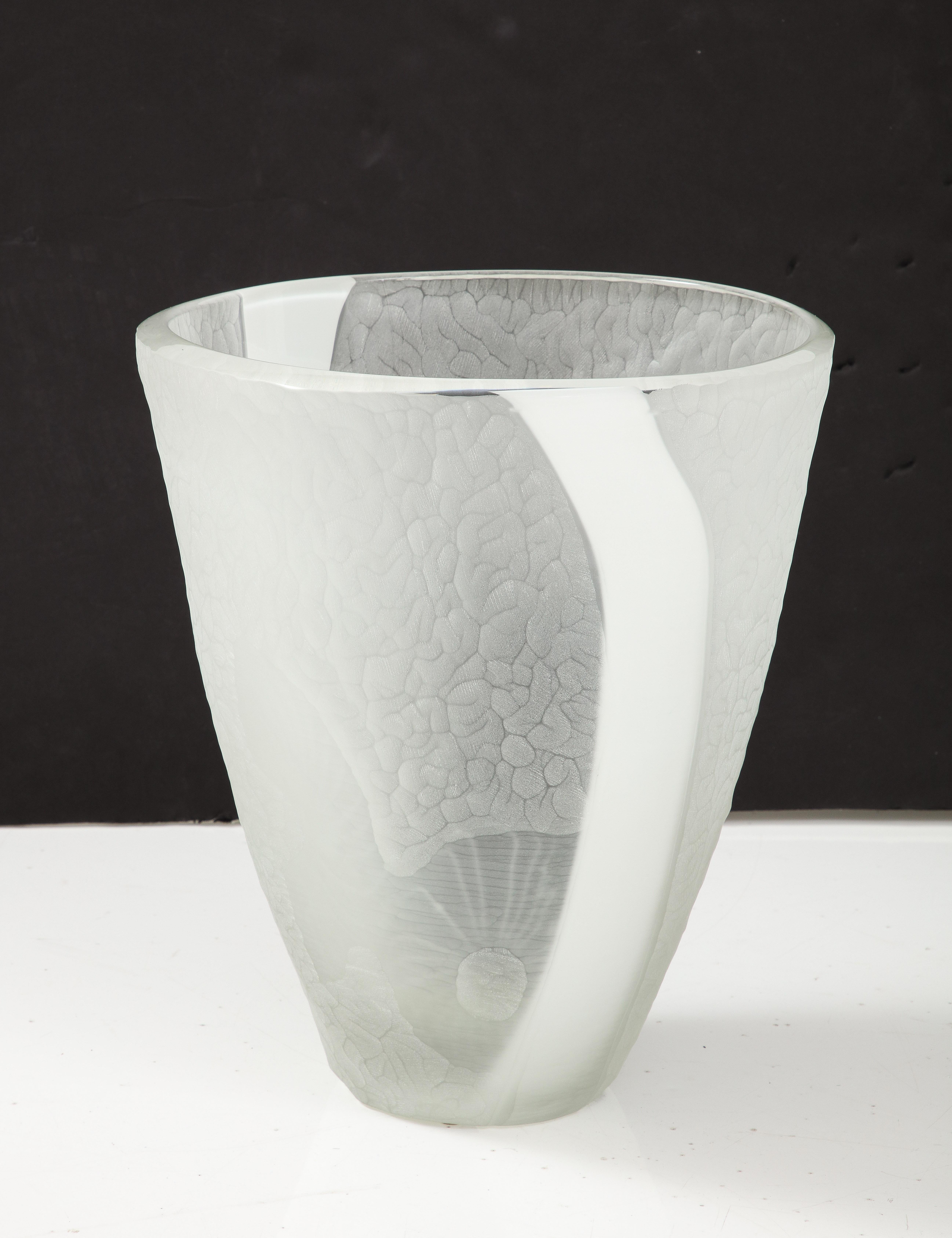Alberto Doná Large Murano Glass Vase For Sale 6