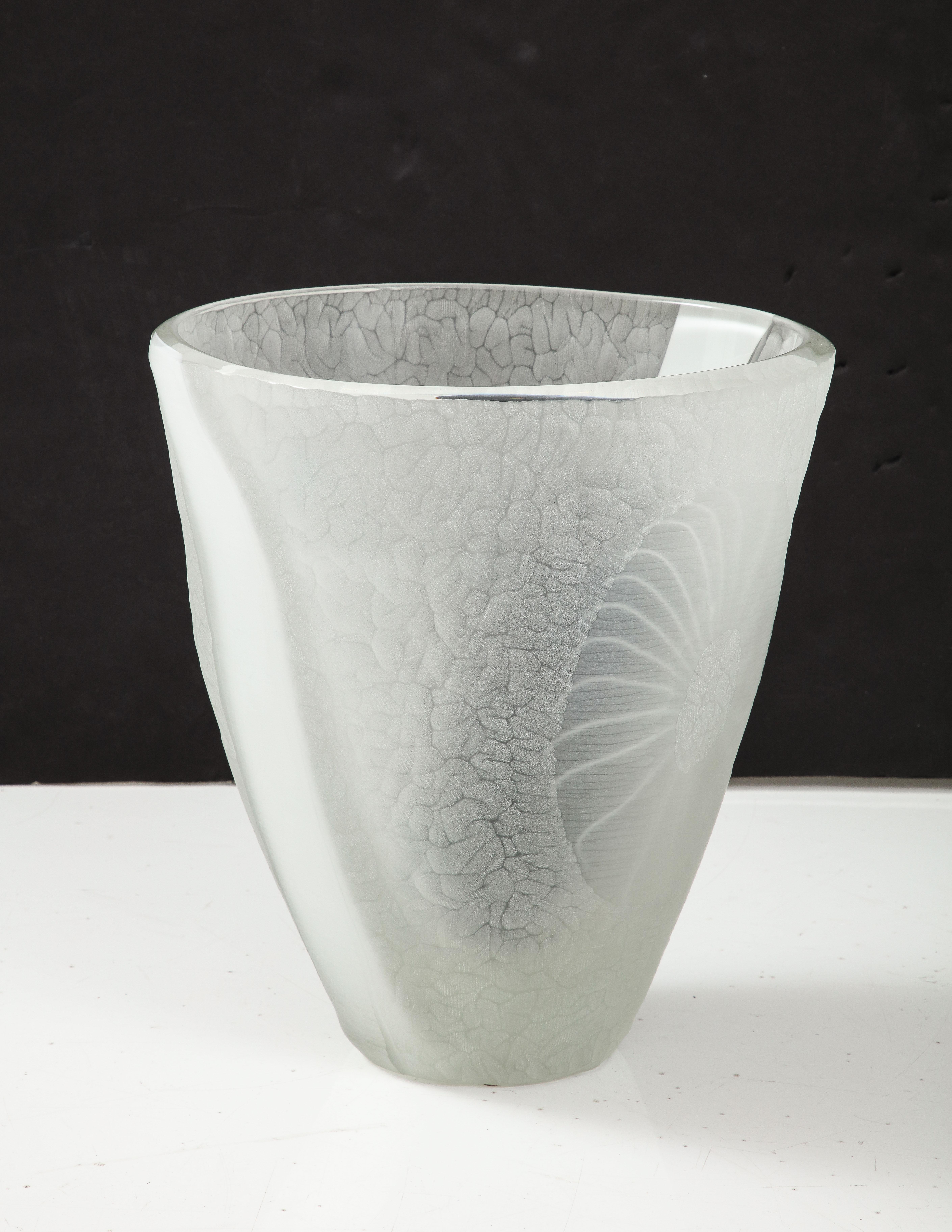 Alberto Doná Large Murano Glass Vase For Sale 7