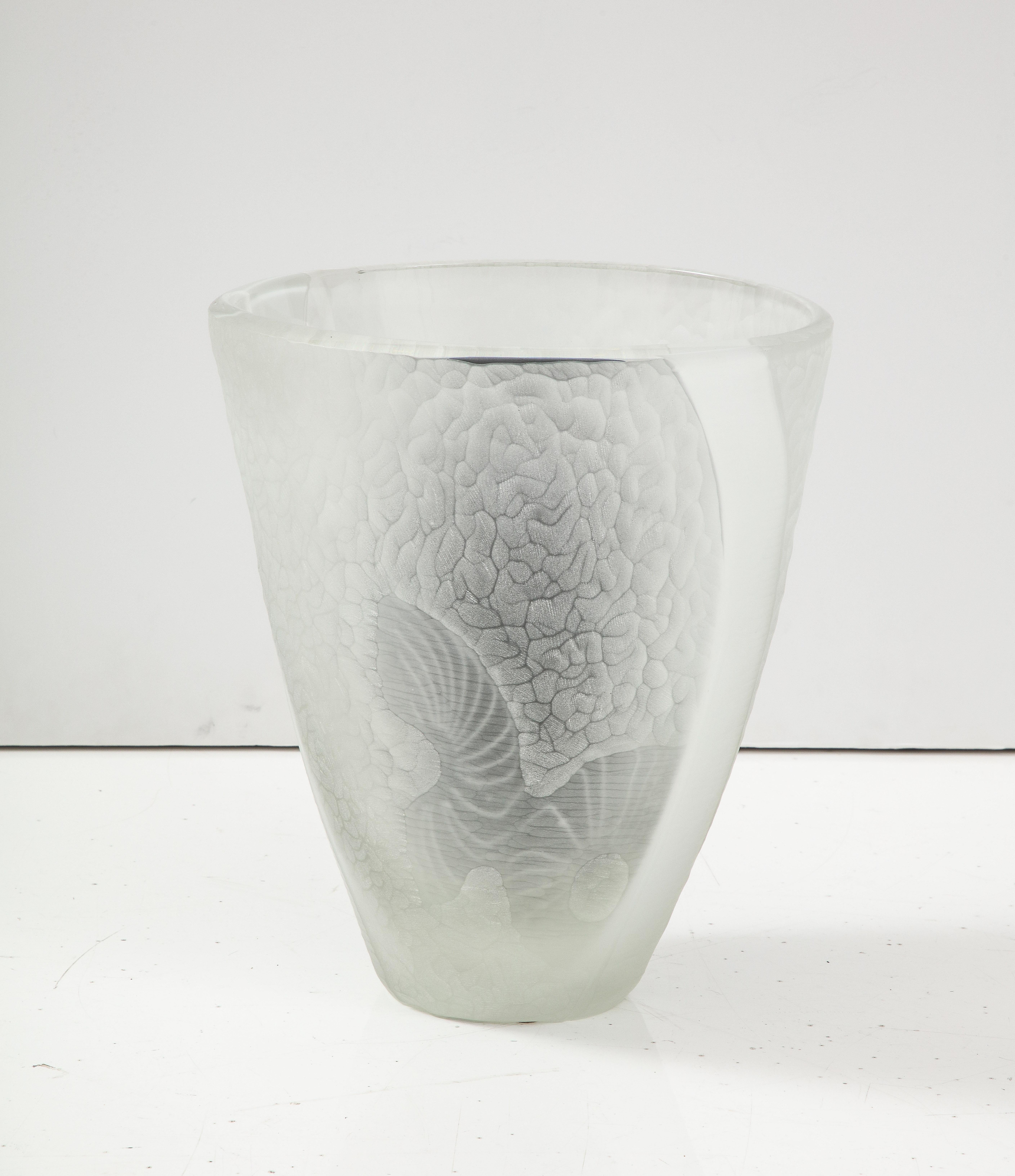 Alberto Doná Large Murano Glass Vase For Sale 8