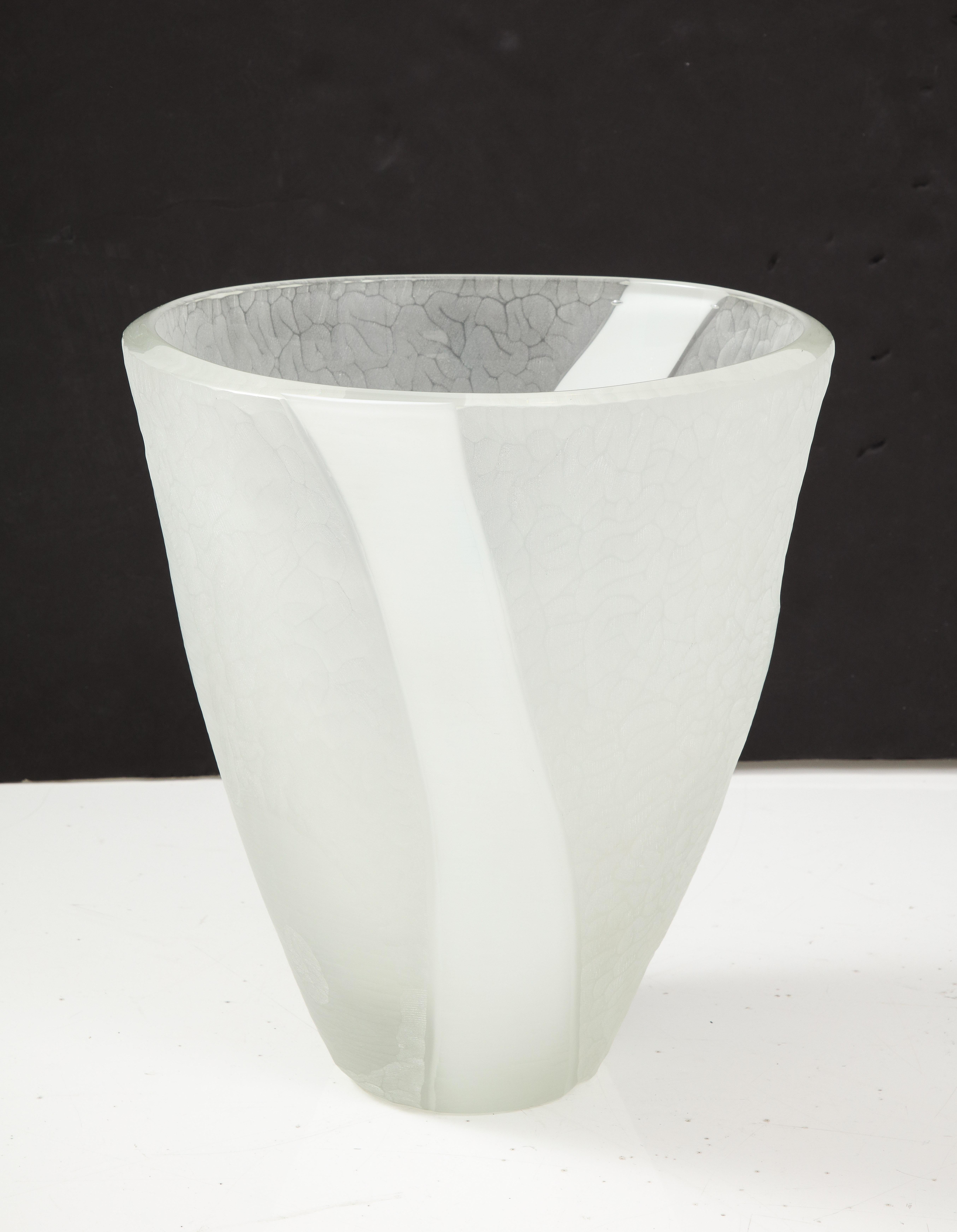 Alberto Doná Große Vase aus Muranoglas im Angebot 2
