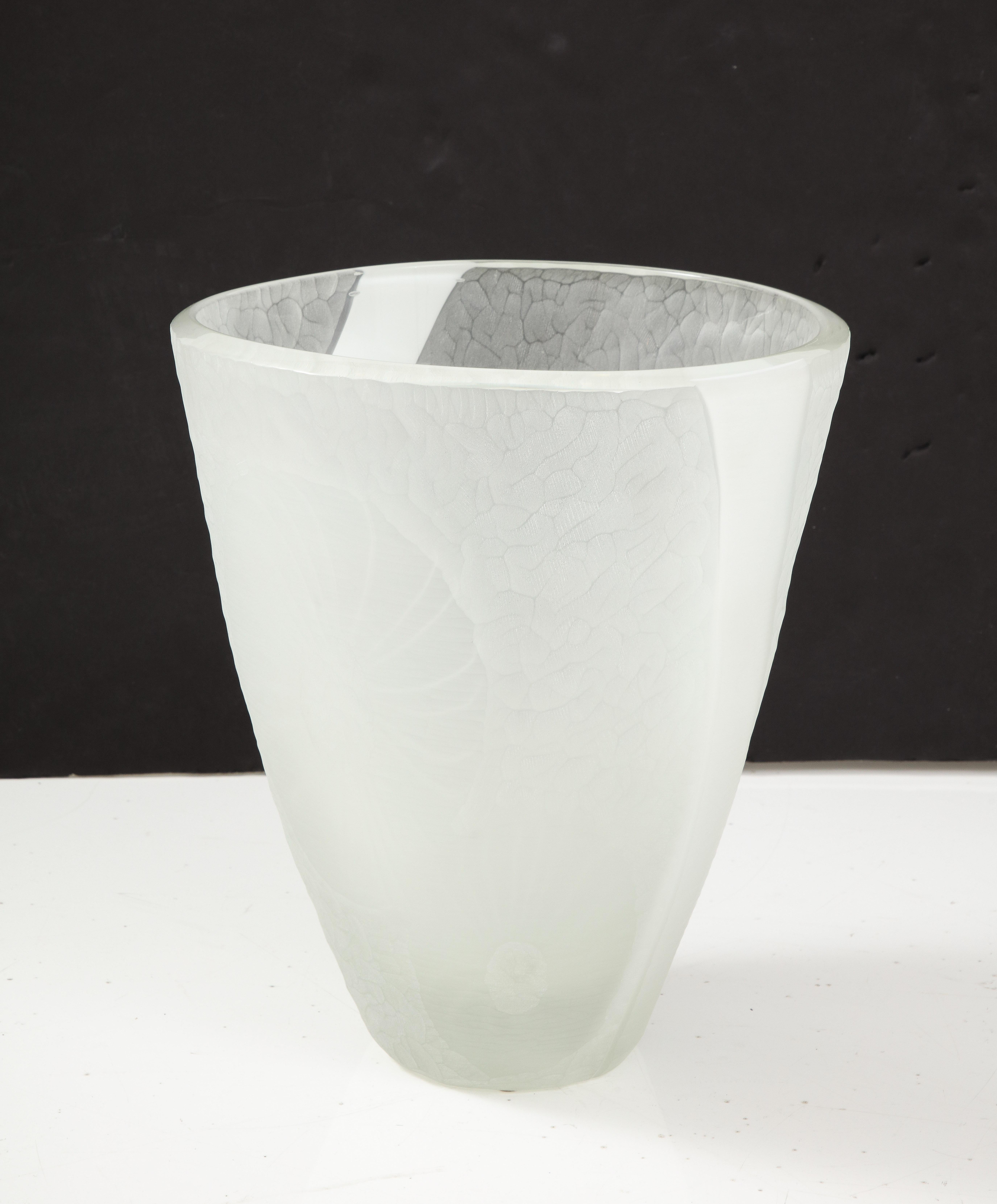 Alberto Doná Large Murano Glass Vase For Sale 3