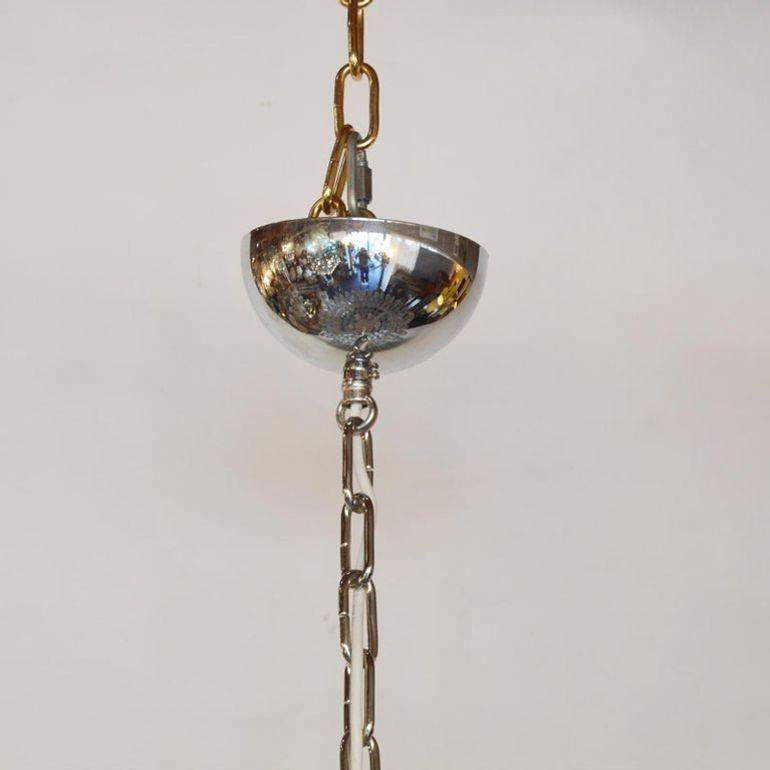 Alberto Donà Leichter rauchfarbener Murano-Poliedri-Kronleuchter, Italien, 1960er Jahre. im Angebot 1