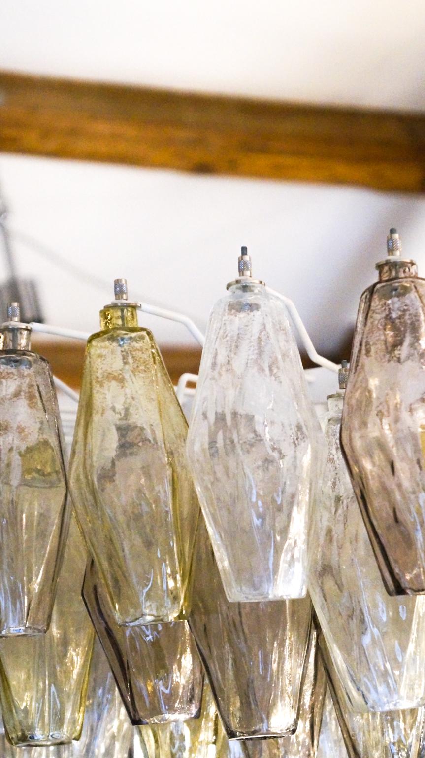 Alberto Donà Lámpara de Cristal de Murano Poliedri Ámbar de Mediados de Siglo, 1985 en venta 5