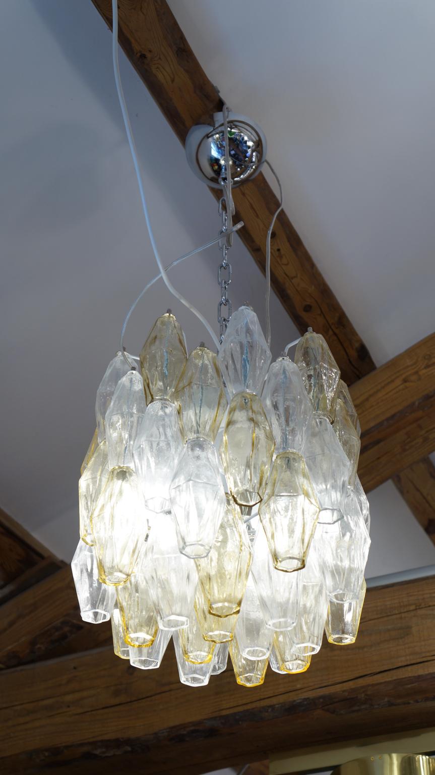 Alberto Donà Lámpara moderna de mediados de siglo de cristal de Murano ámbar Poliedri, 1985 en venta 5