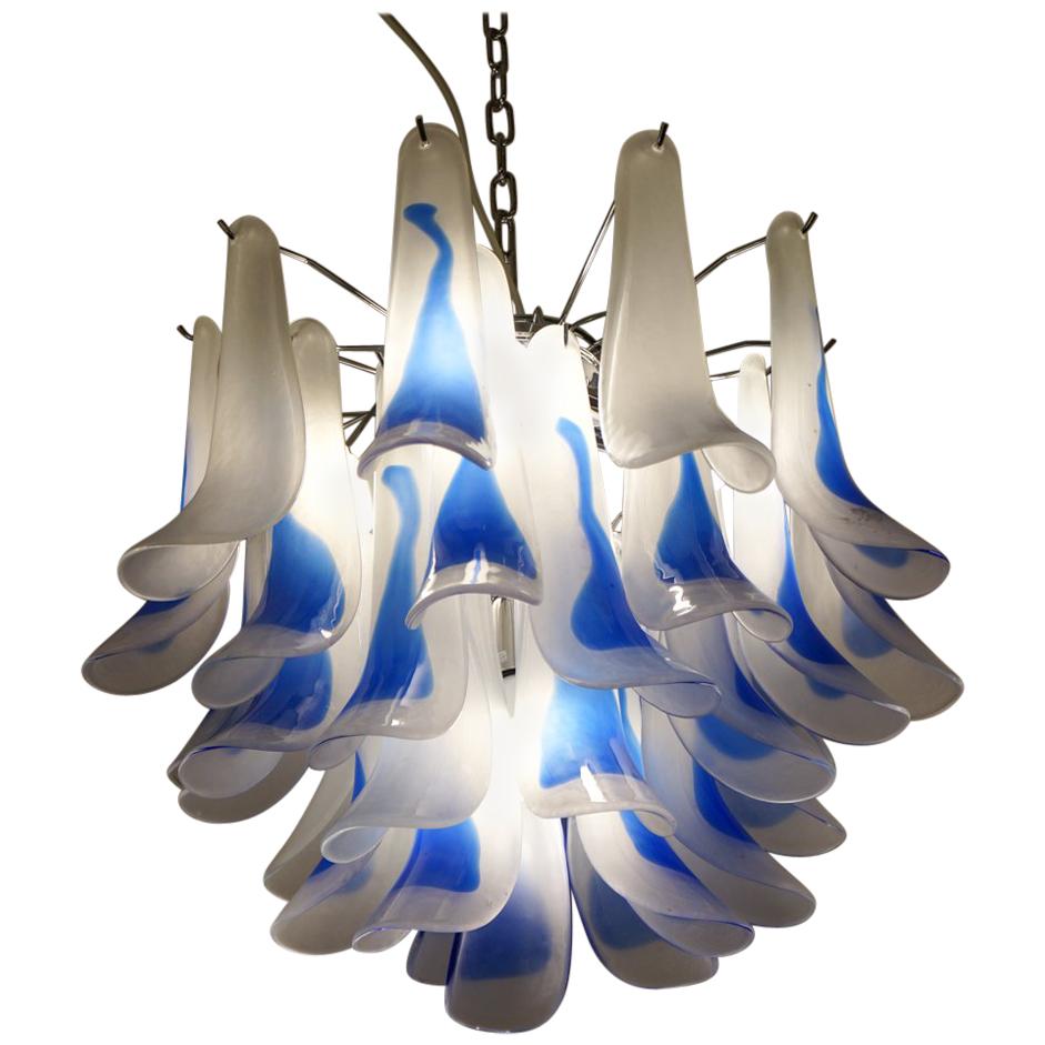 Alberto Donà Araña de cristal de Murano azul de mediados de siglo, Selle, 1992