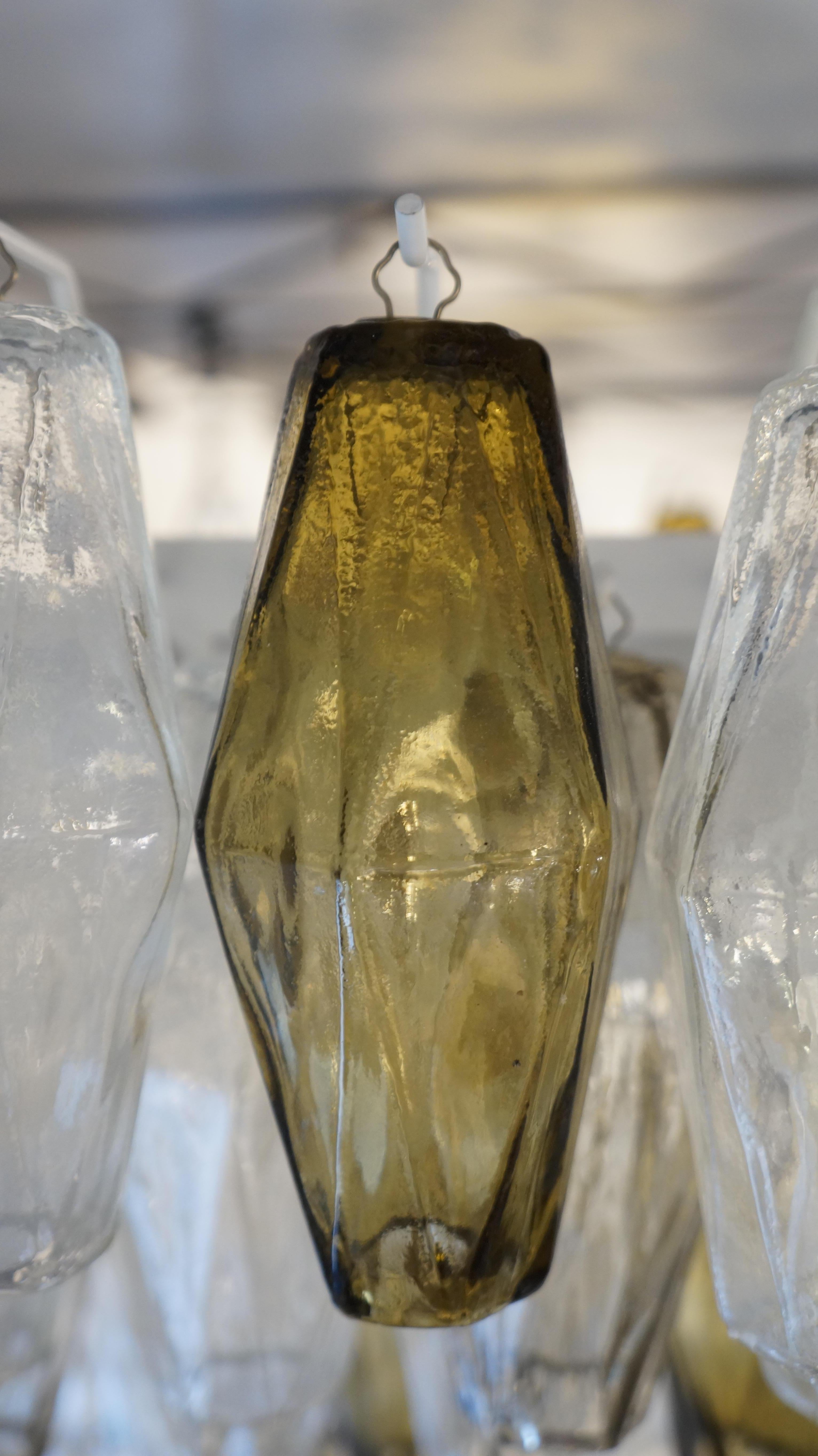 Alberto Donà Mid-Century Modern Crystal Murano Glass Poliedri Chandelier, 1980s For Sale 6
