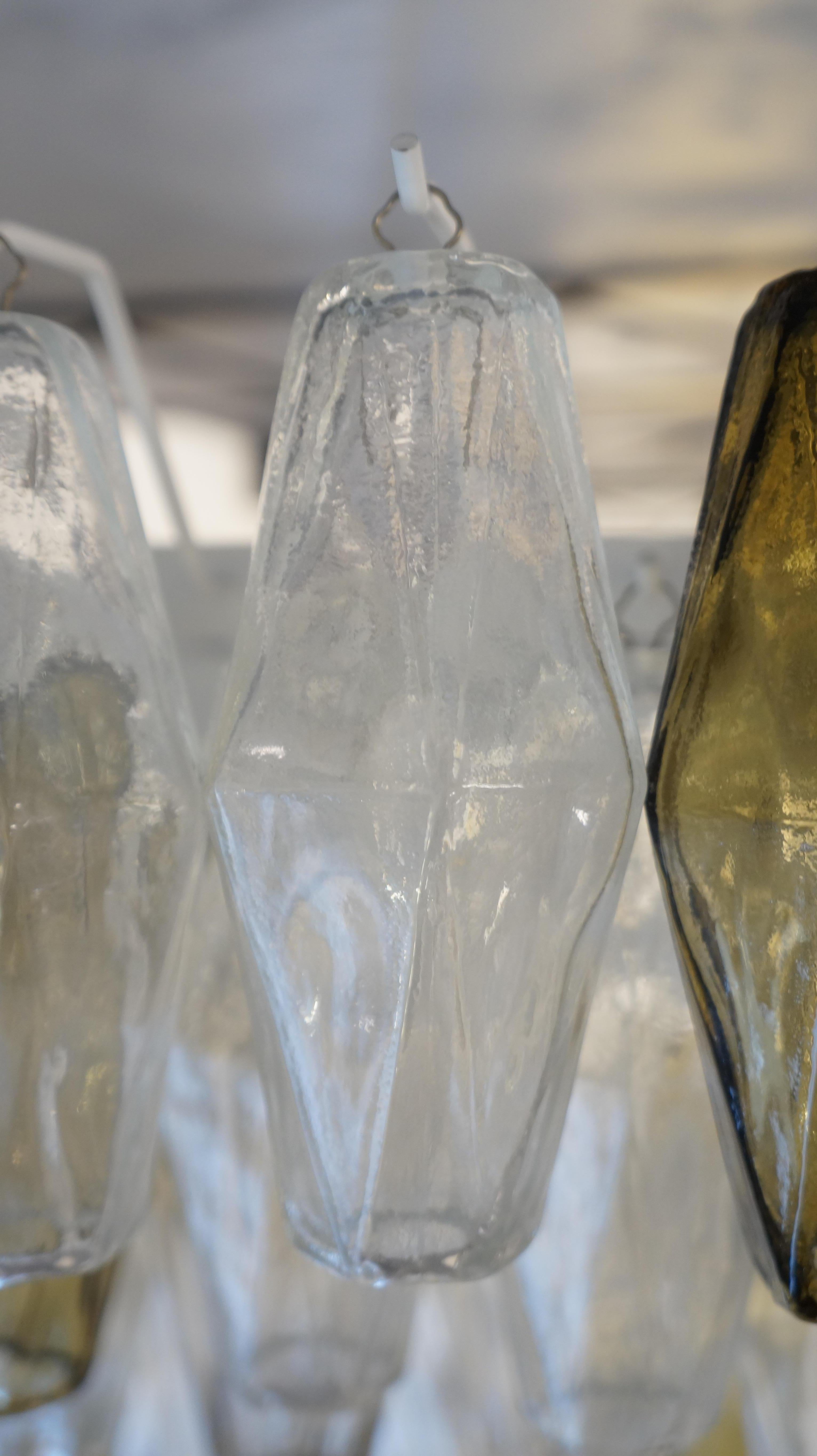 Alberto Donà Mid-Century Modern Crystal Murano Glass Poliedri Chandelier, 1980s For Sale 7