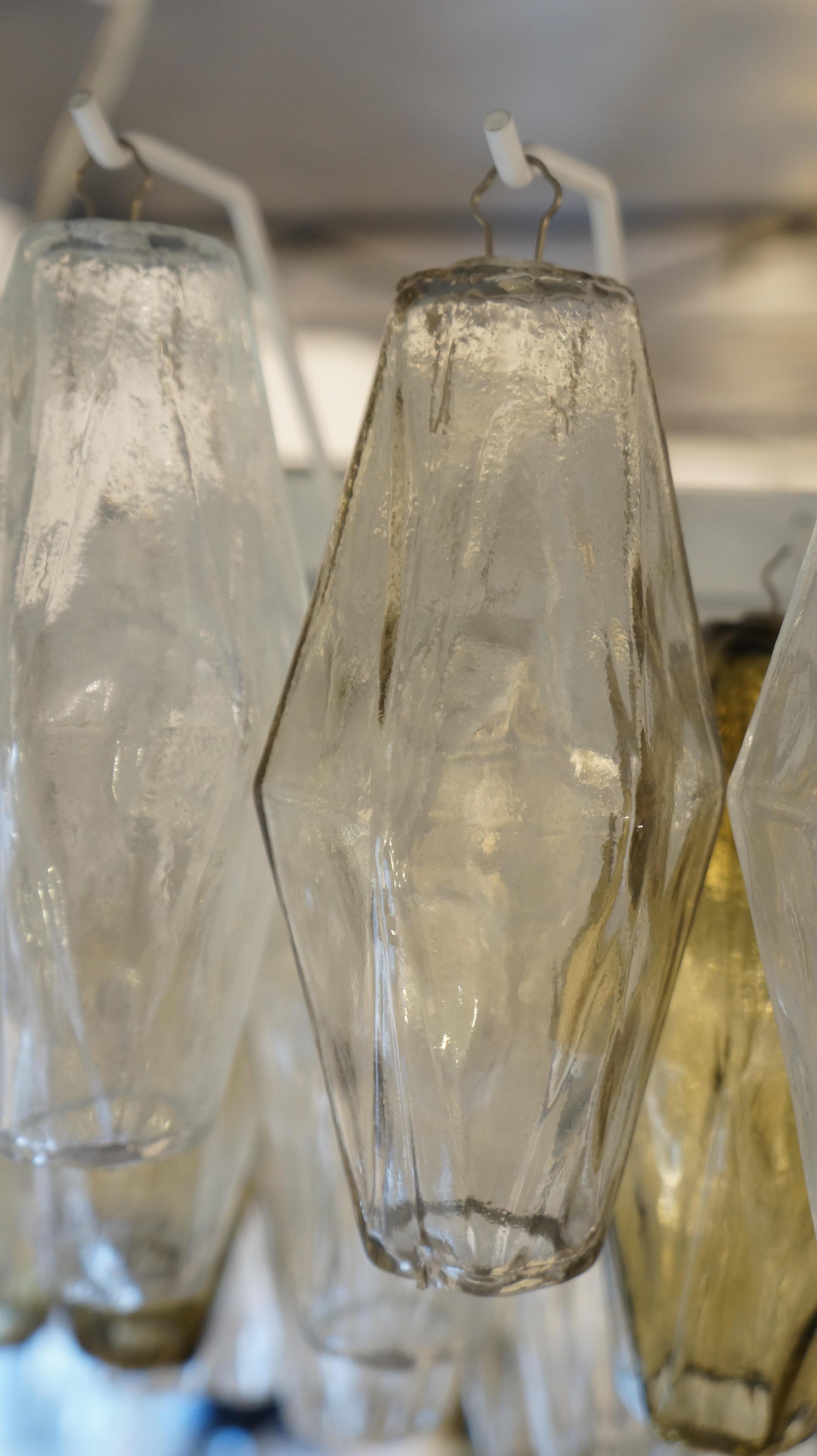 Alberto Donà Mid-Century Modern Crystal Murano Glass Poliedri Chandelier, 1980s For Sale 8