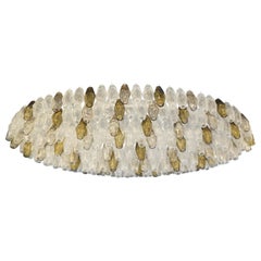 Alberto Donà Mid-Century Modern Crystal Murano Glass Poliedri Chandelier, 1980s