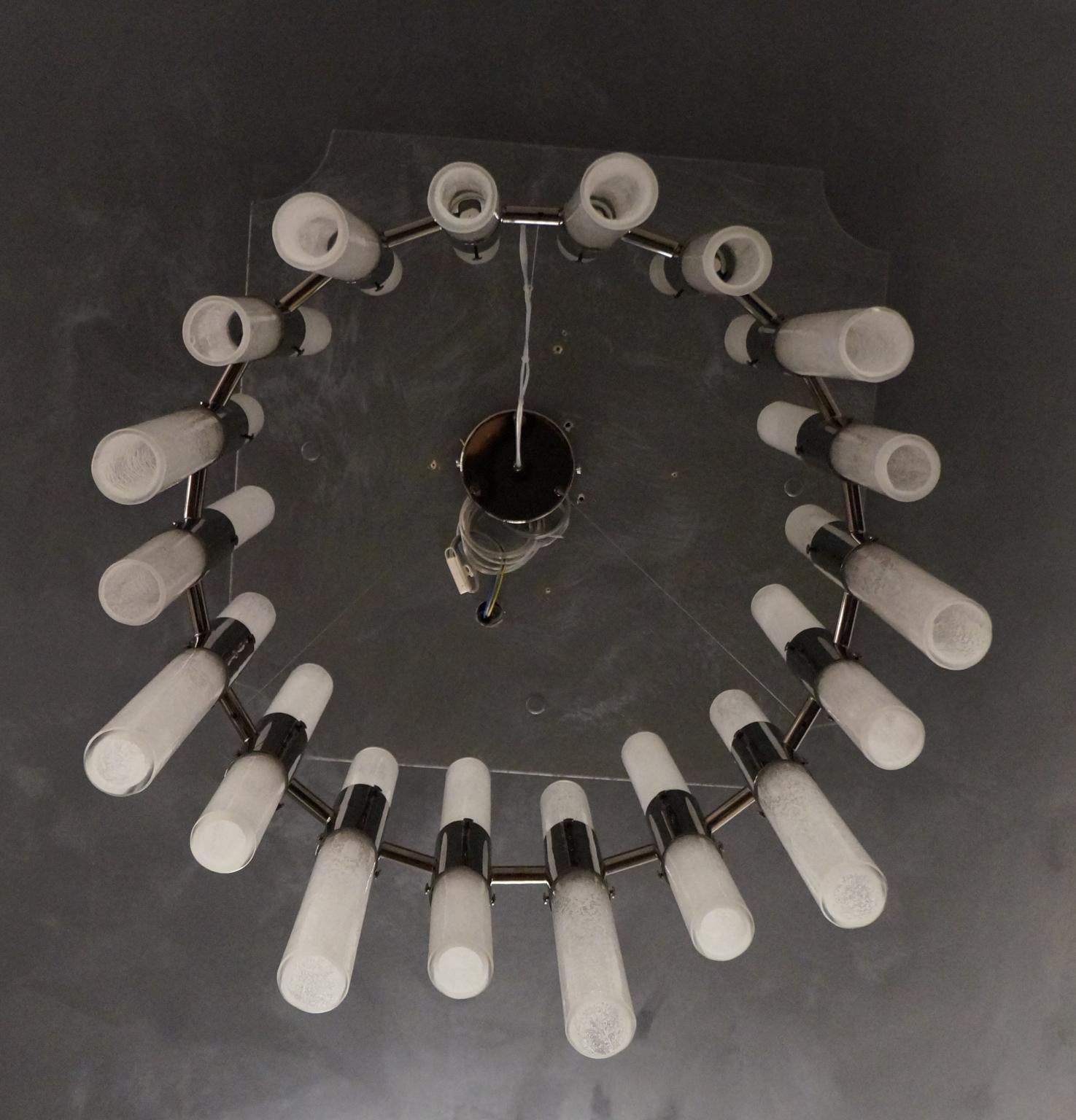 Lampadario in cristallo Pulegoso di Murano di Alberto Donà, metà del secolo scorso, 1995 in vendita 11