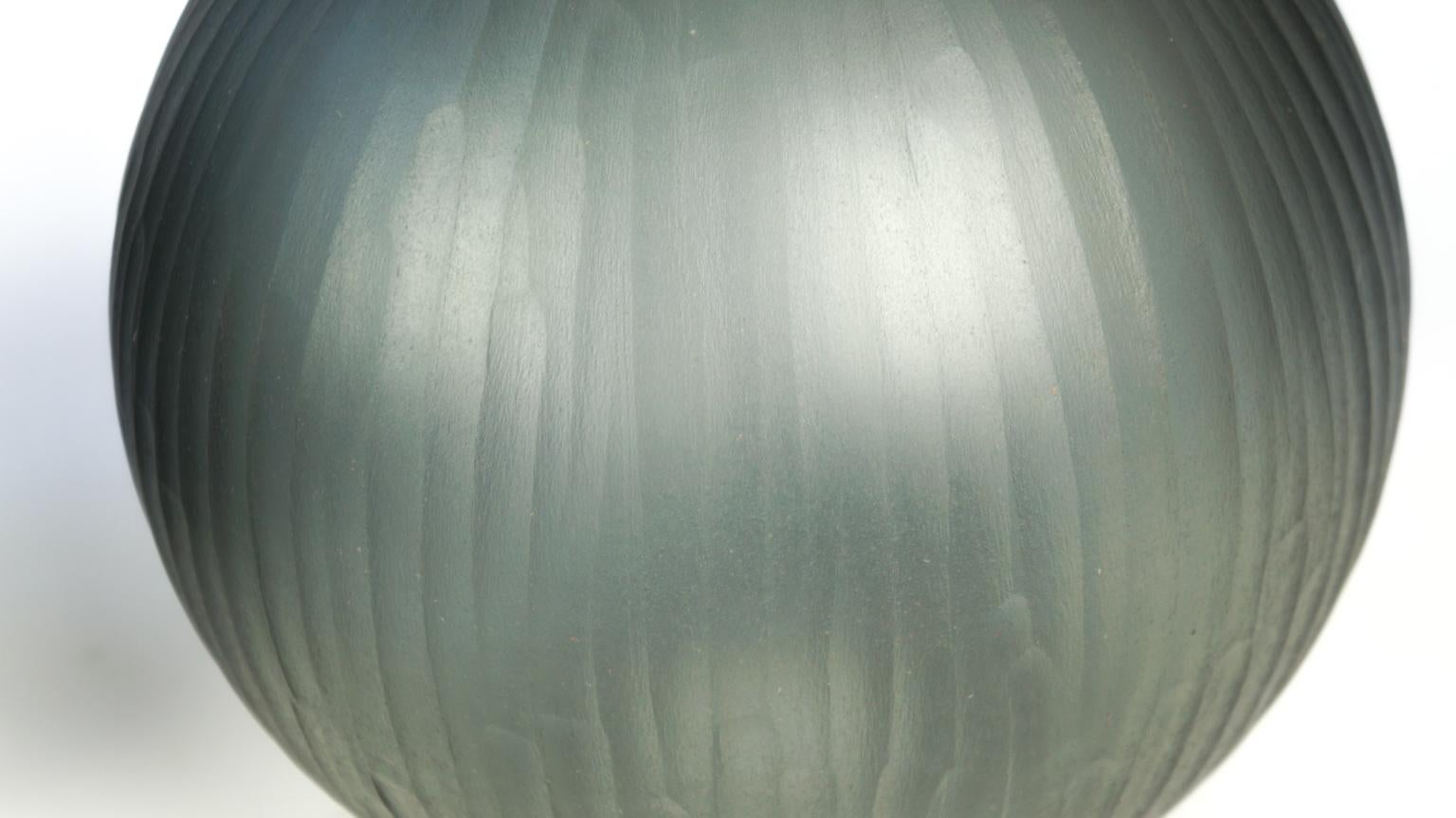 Alberto Donà Mid-Century Modern Grey Molato Two of Murano Glass Table Lamps 1998 For Sale 2