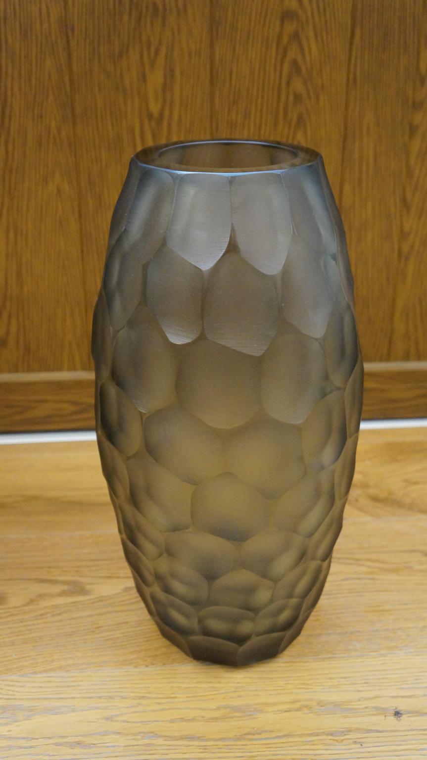 Alberto Donà Mid-Century Modern Grey Two Molato Murano Glass Vases Signed, 1999 For Sale 10