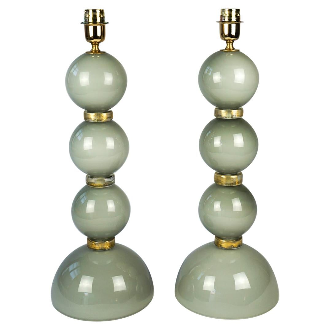 Alberto Donà MidCentury Modern Grey White Two of Murano Glass Table