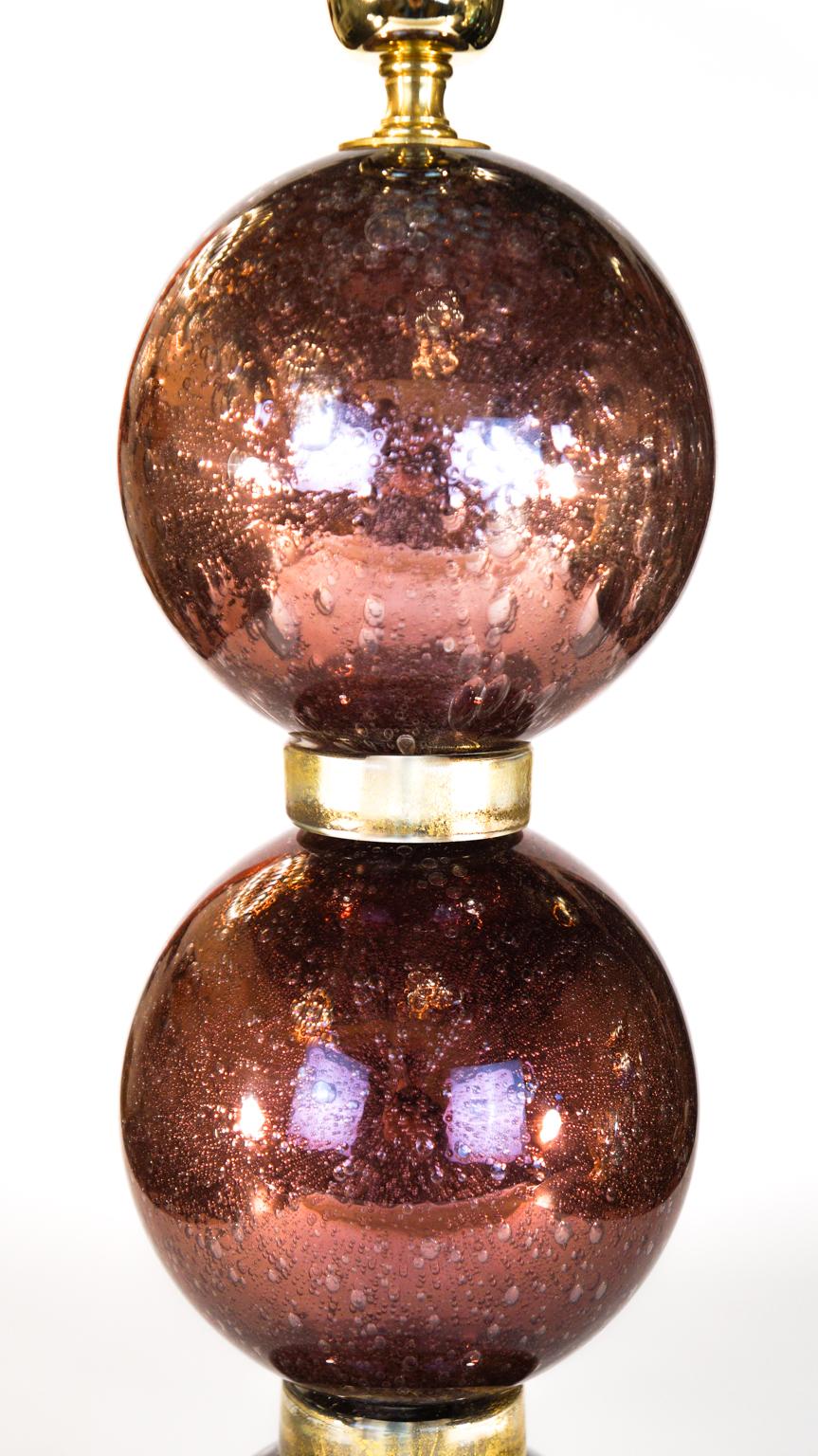 Alberto Donà Mid-Century Modern Italian Murano Glass Pair of Table Lamps, 1995s For Sale 7