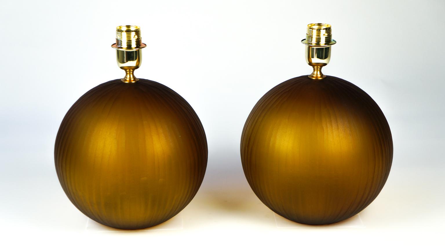 Zwei von Muranoglas-Tischlampen von Alberto Don, Mid-Century Modern, 1998 (Moderne der Mitte des Jahrhunderts) im Angebot