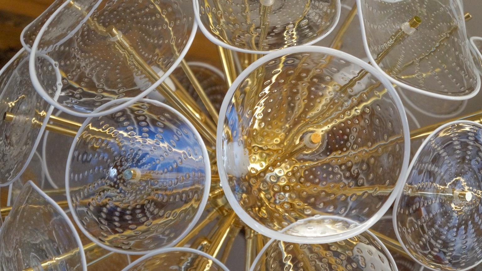 Lampadario in vetro di Murano bianco di Alberto Donà, metà del secolo, 1990 in vendita 10