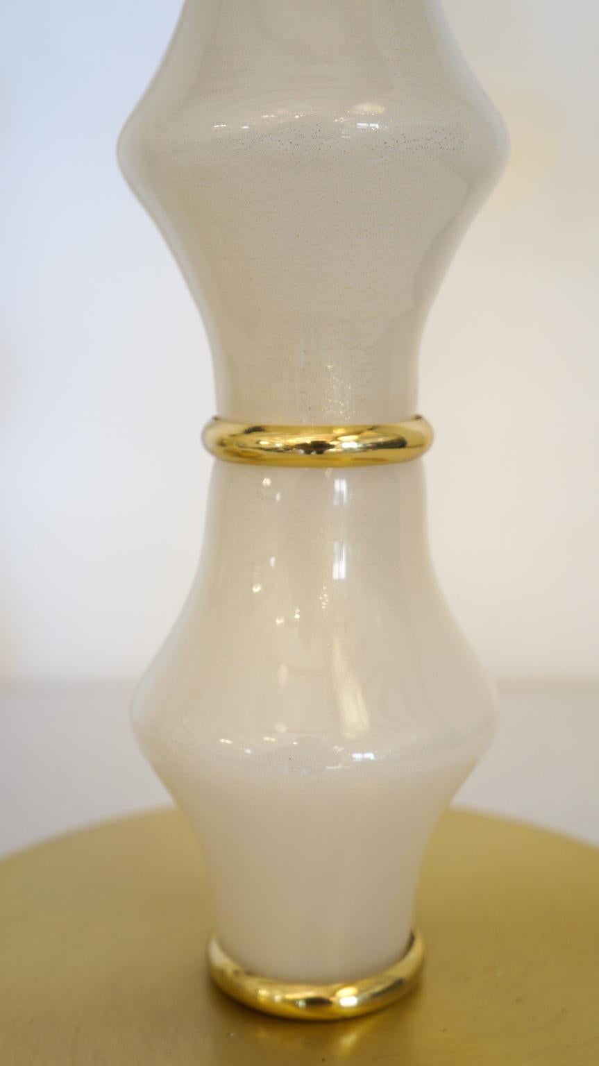 Alberto Donà Lampes de table en verre de Murano blanc, 1995 en vente 2