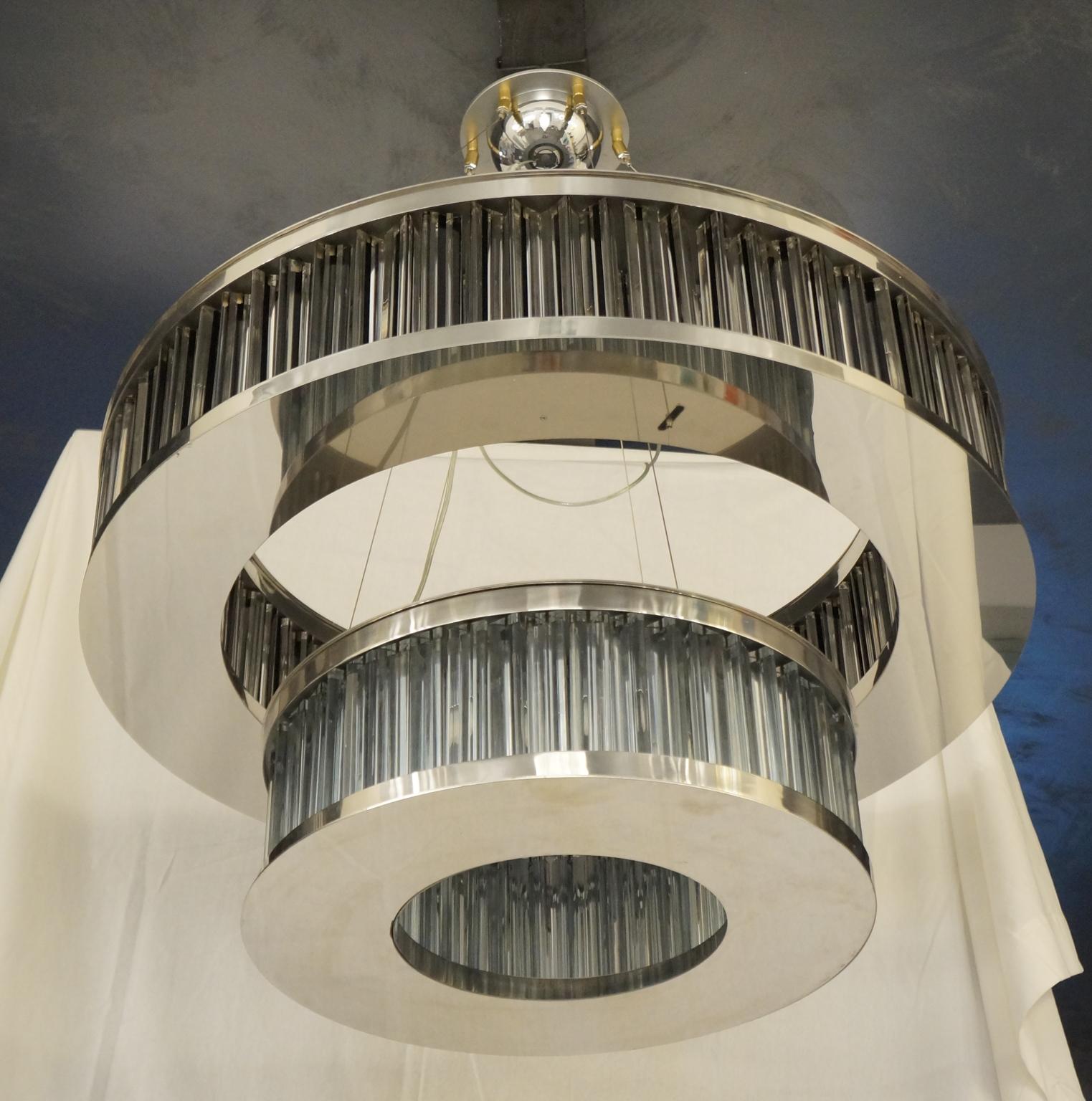Mid-Century moderno Alberto Donà Lampadario in vetro di Murano in stile moderno Saturno, 1997 in vendita