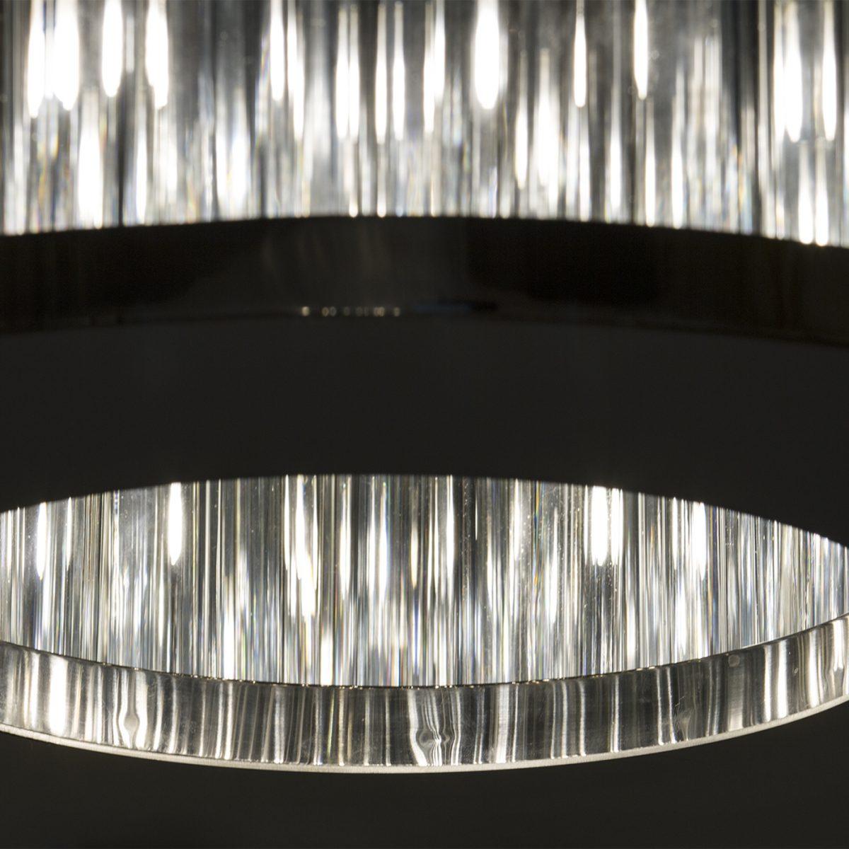 Late 20th Century Alberto Donà Modern Style Crystal Murano Glass Chandelier Saturn, 1997 For Sale