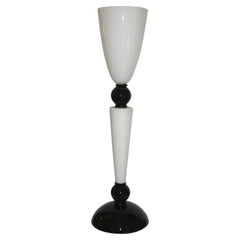 Alberto Dona - Lampe de bureau/lampe de loupe monumentale Art Déco en verre de Murano noir et blanc