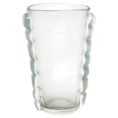 Alberto Dona Murano Glass Vernoese Vase, Iridescent, Mid-Century Style