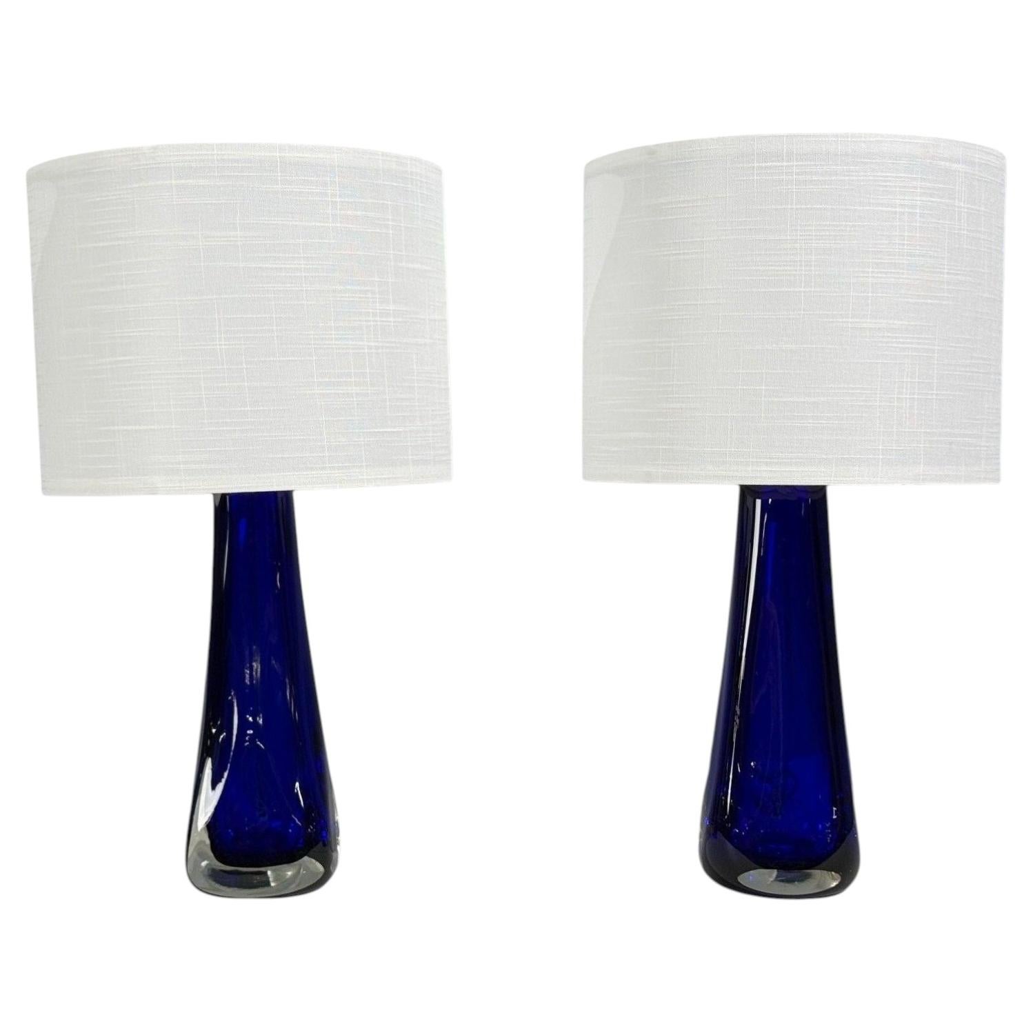 Alberto Donà, Lámparas de mesa, cristal de Murano azul, Italia, 1995 en venta