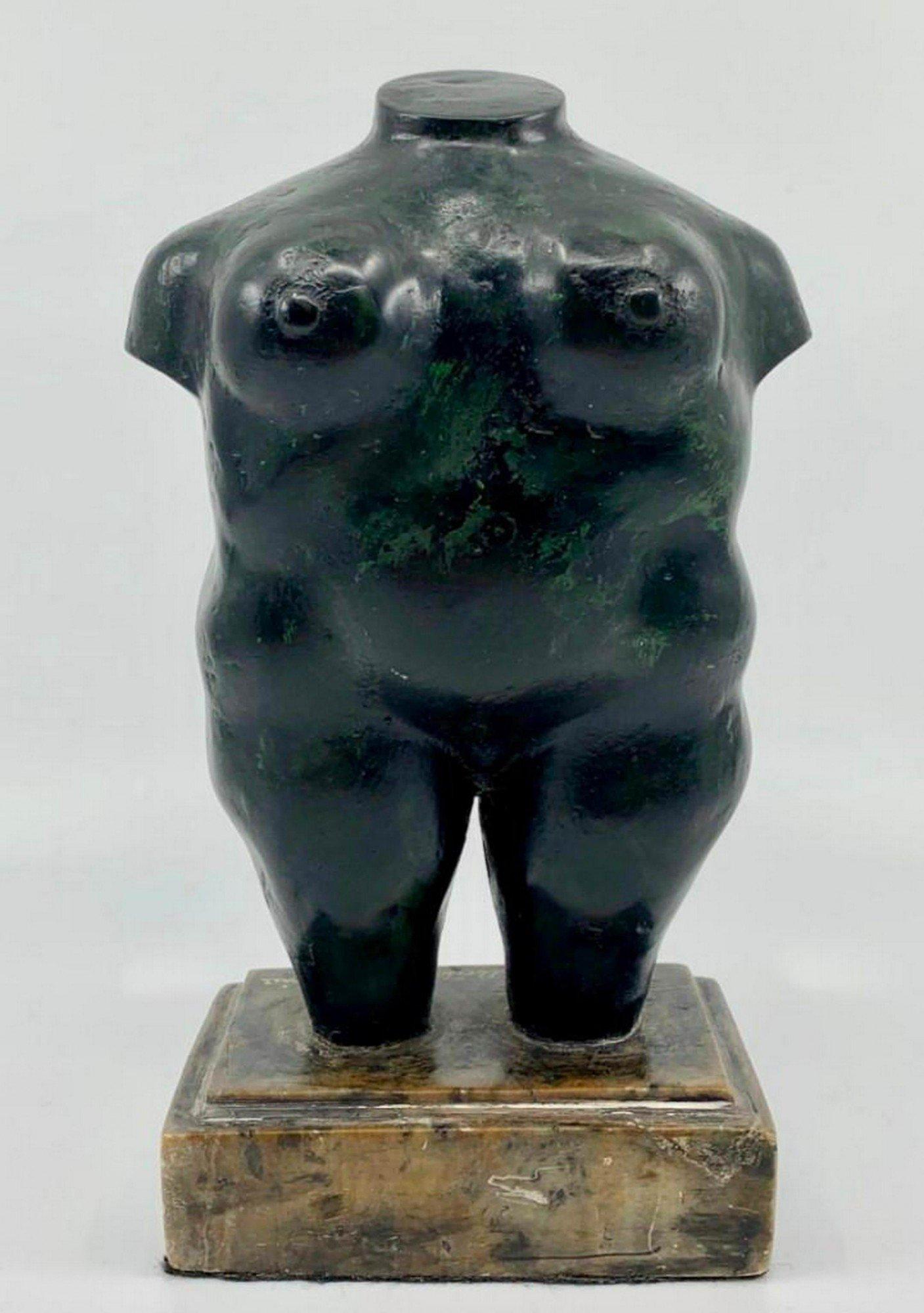 20th Century Nude Torso, boteroesque sculpture, contemporary Colombian artist - Sculpture by Alberto Echevarria
