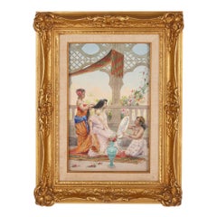 Orientalist Antique Watercolour Painting of A Woman Dressing, A. Fabbi