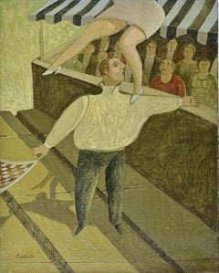 A Complicated Question of Balance - Paint by Alberto Gallerati - 1970s