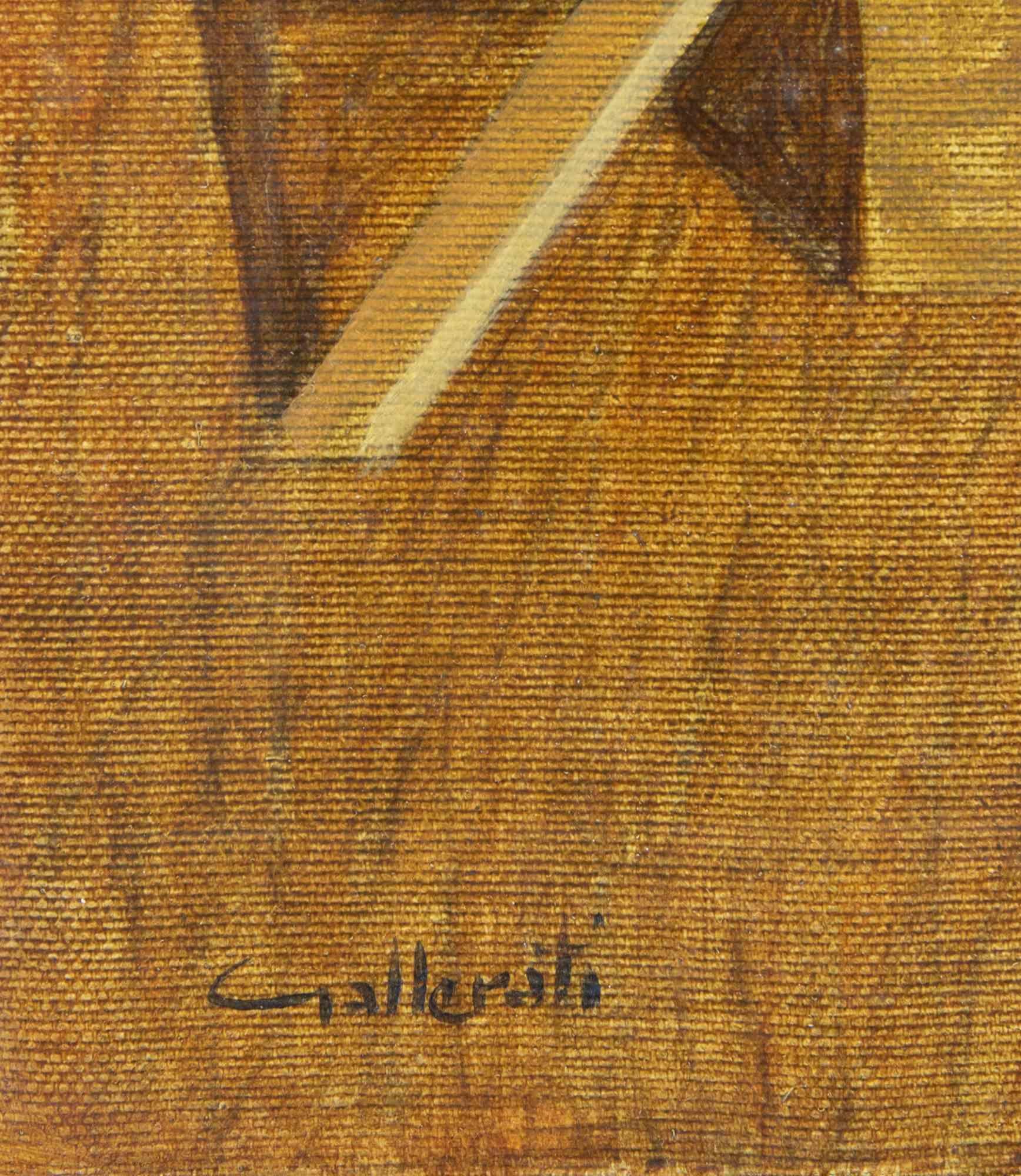 Ein kleines Projekt - Gemälde von Alberto Gallerati - 1970er Jahre im Angebot 2