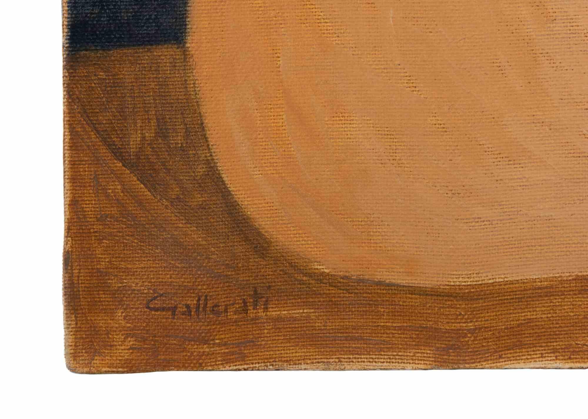 A Magnifying Mirror - Paint by Alberto Gallerati - 1980s For Sale 2