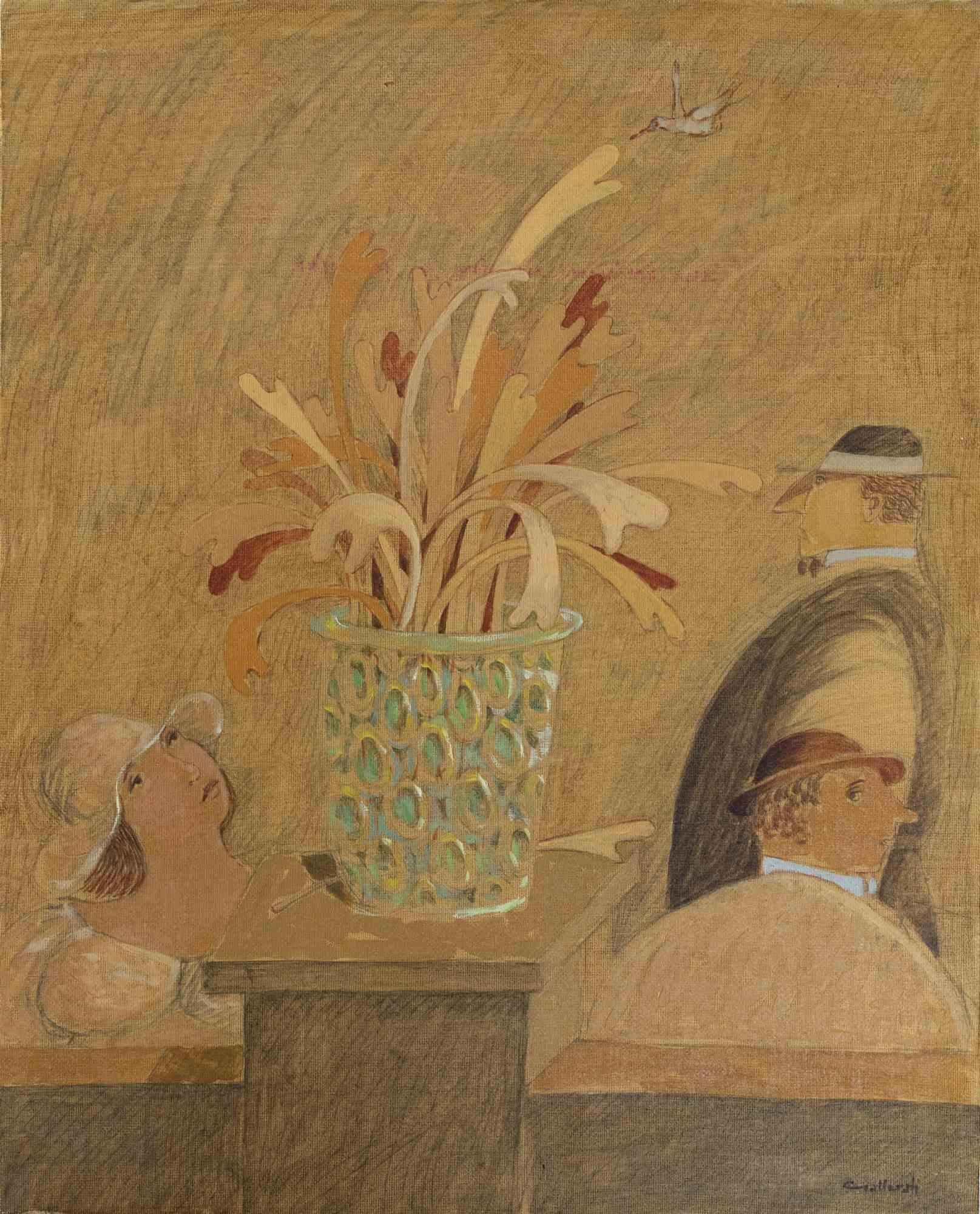 Öl auf Leinwand von Alberto Gallerati (geb. 1945) aus den 1970er Jahren.

Handsigniert.

Sehr guter Zustand.