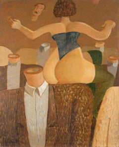 A Woman on a Shoulder - Paint by Alberto Gallerati - 1970s