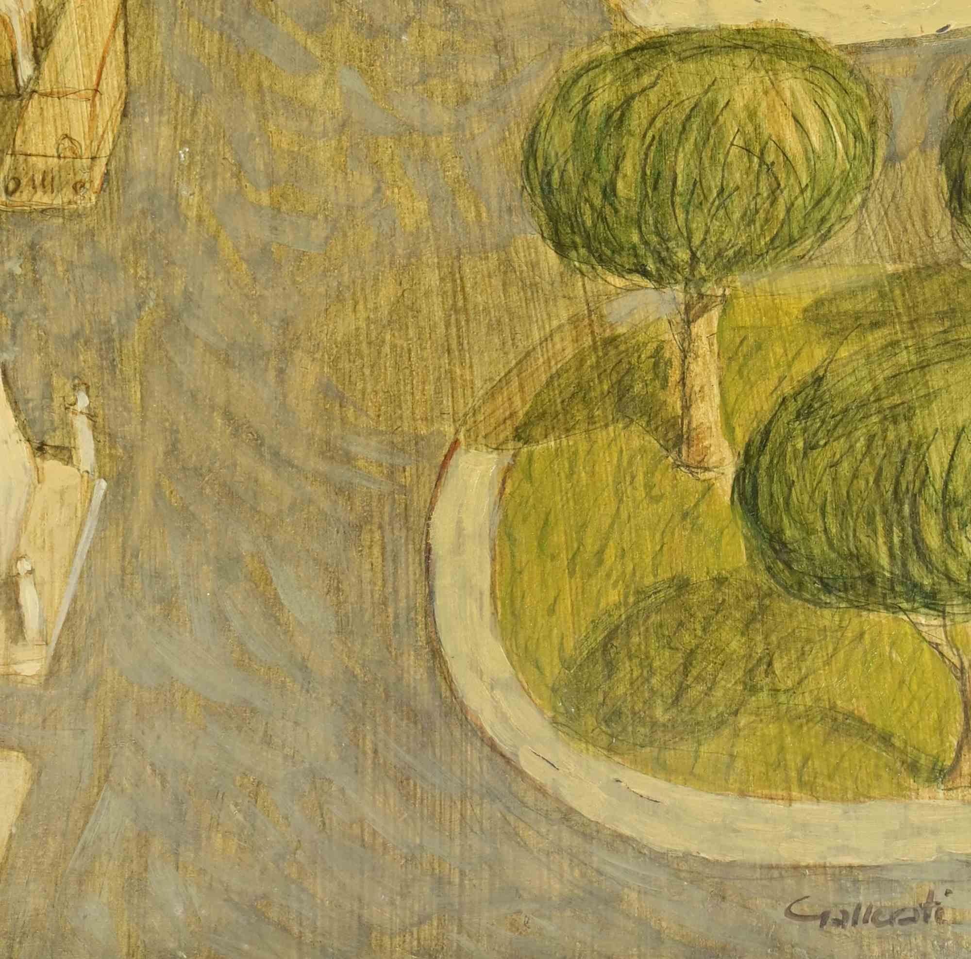 Tutti nostri - Quadro di Alberto Gallerati - Anni '70 in vendita 2