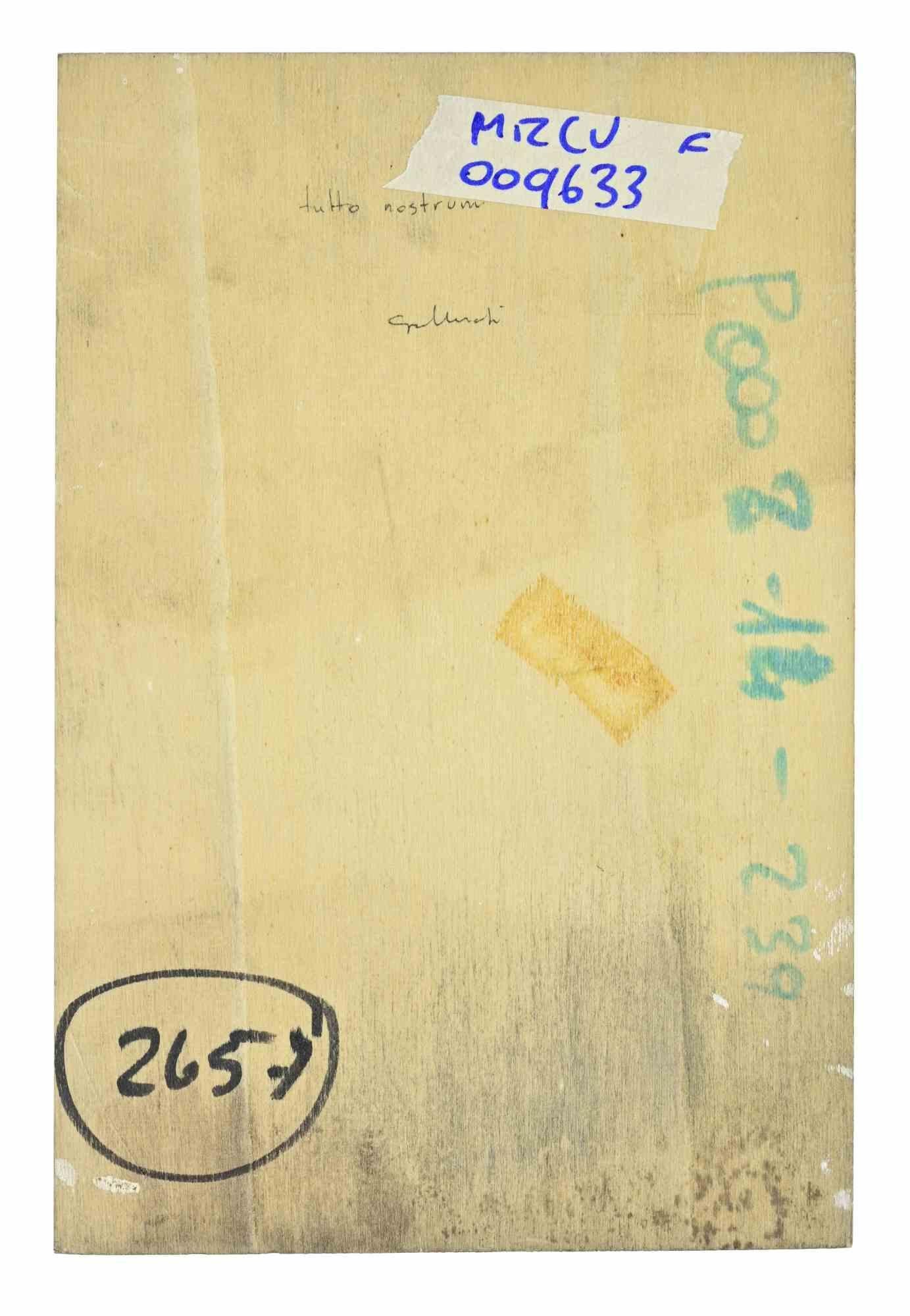 Tutti nostri - Quadro di Alberto Gallerati - Anni '70 in vendita 3