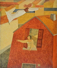 Annunciation in Emilia - Paint by Alberto Gallerati - 1970s