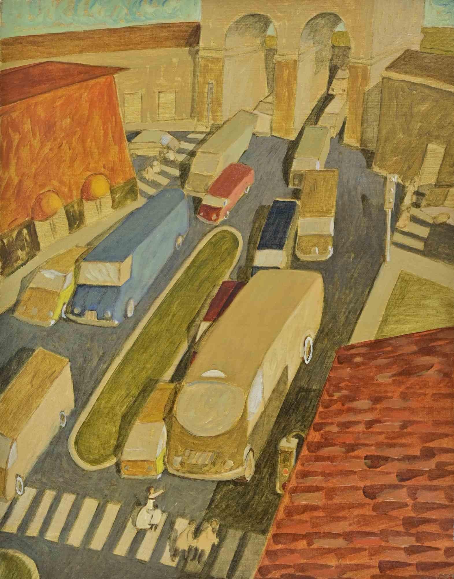 Öl auf Leinwand von Alberto Gallerati (geb. 1945) aus den 1970er Jahren.

Handsigniert.

Sehr guter Zustand.