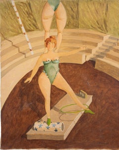 Vintage Attend Training - Paint by Alberto Gallerati - 1970s