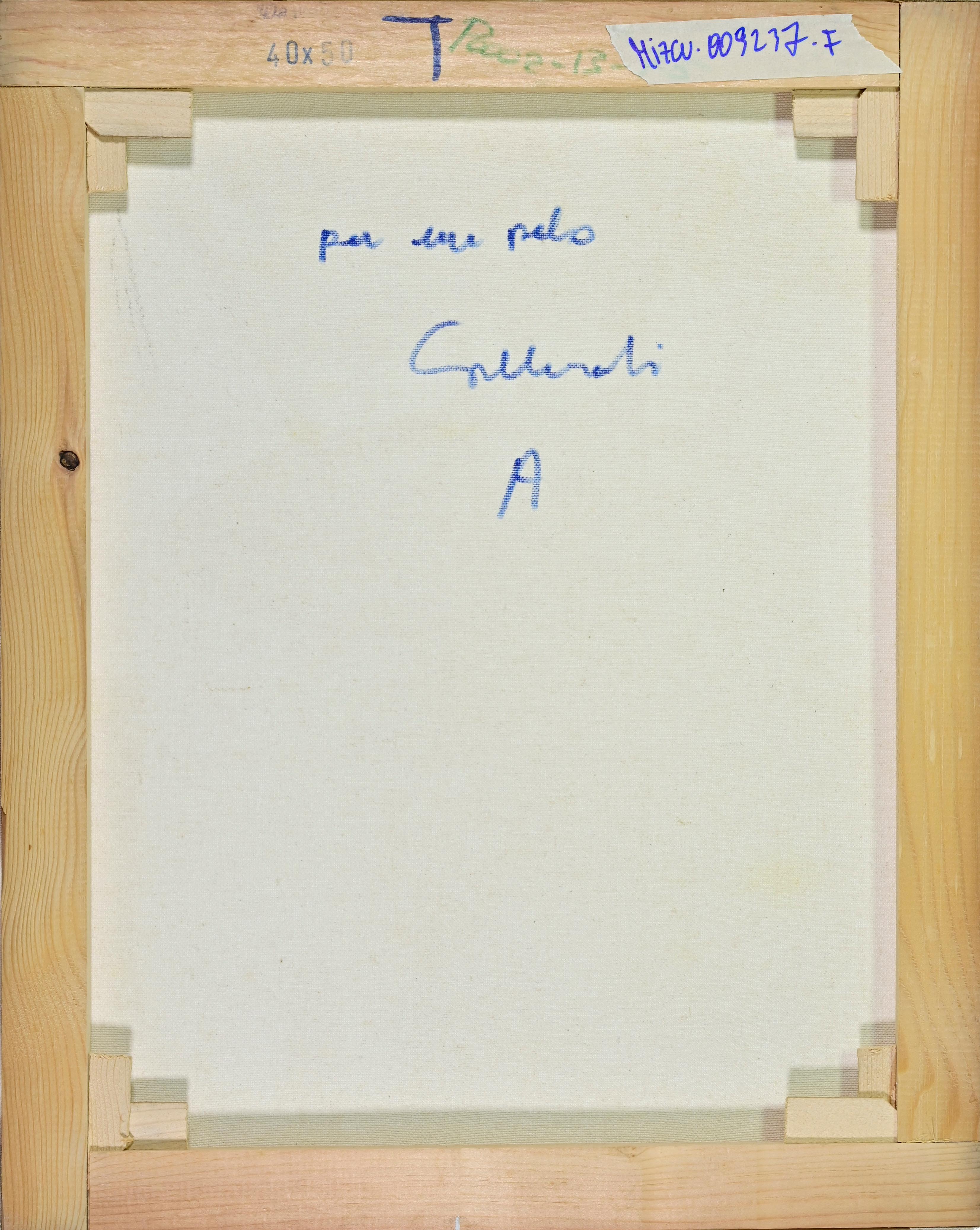 À un cheveu près - Peinture d'Alberto Gallerati - années 1970 en vente 2