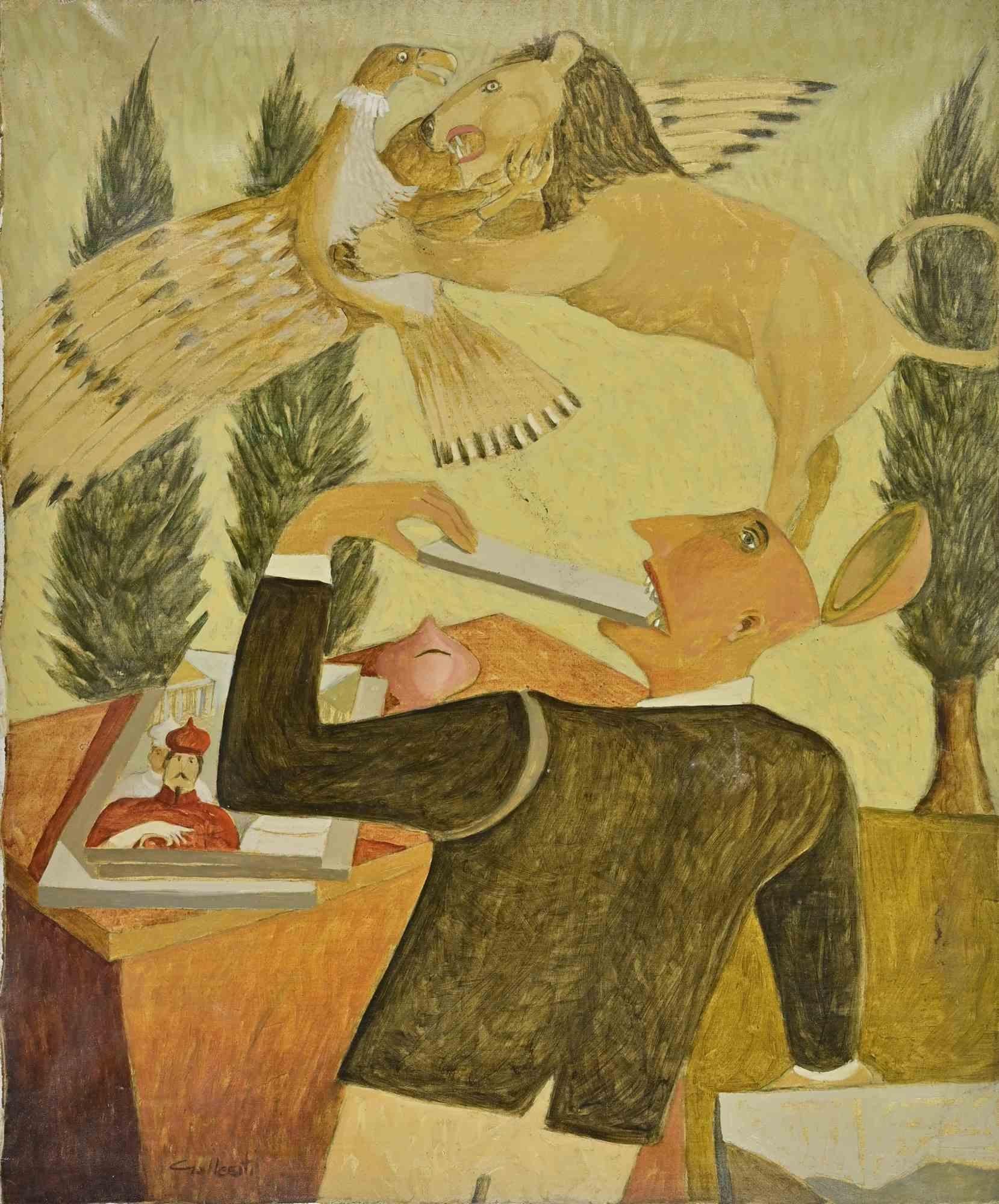 Óleo sobre lienzo realizado por Alberto Gallerati (n. 1945) en la década de 1970.

Firmado a mano.

Muy buen estado.