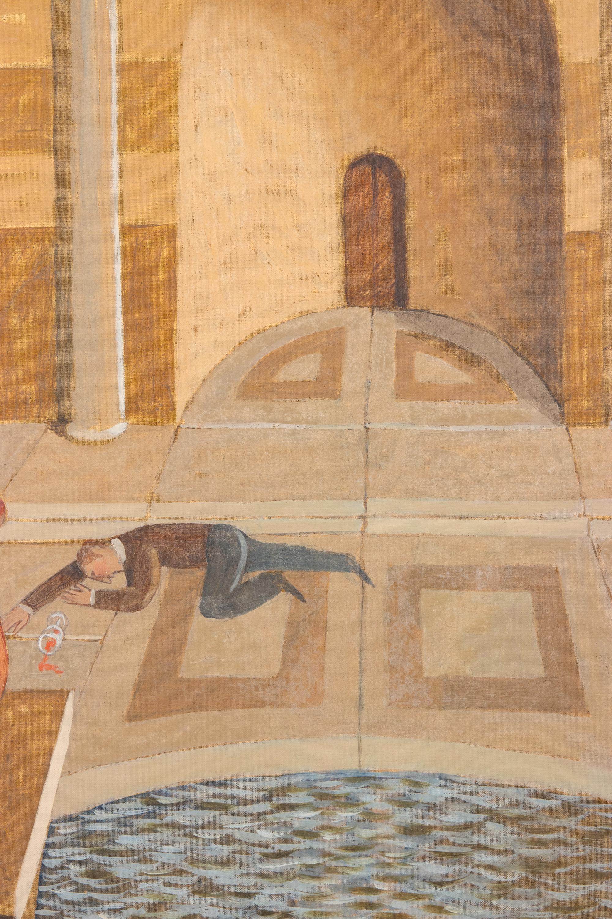 Concepto clásico - Pintura de Alberto Gallerati - Años 70 en venta 3