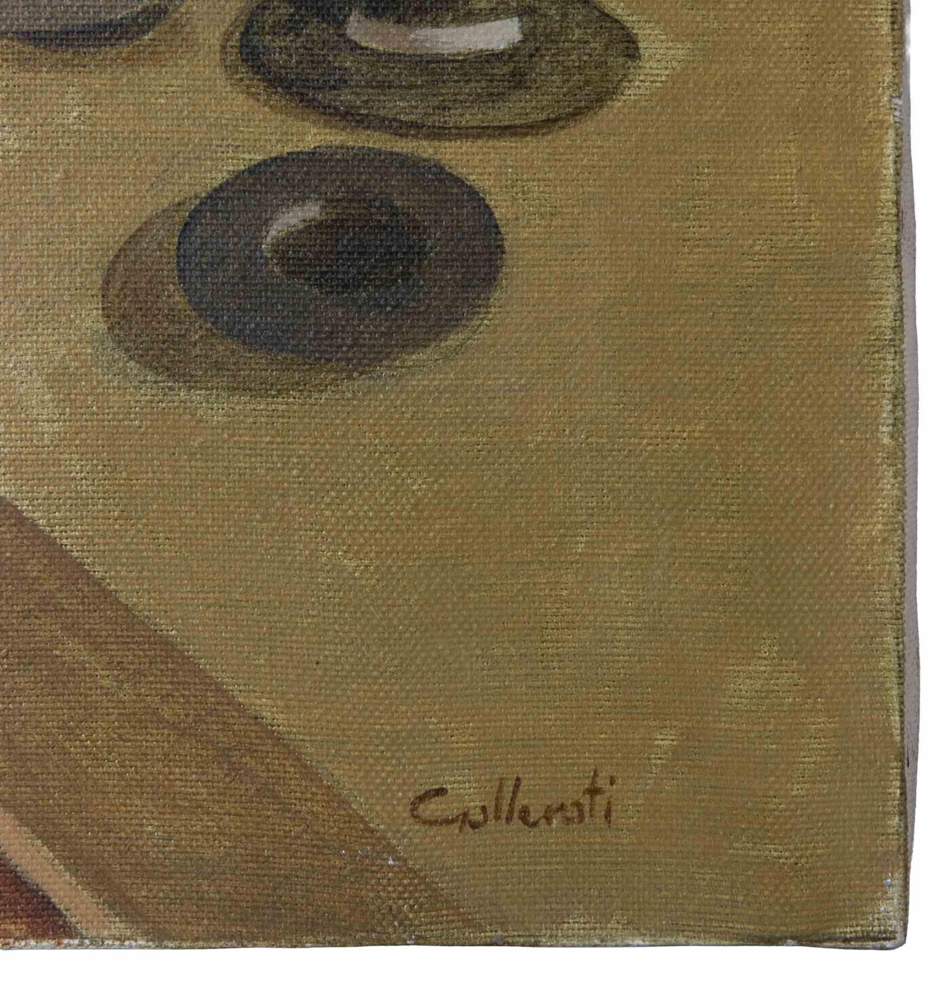 Gefährliche Gleichgewichte - Gemälde von Alberto Gallerati - 1970er Jahre im Angebot 2