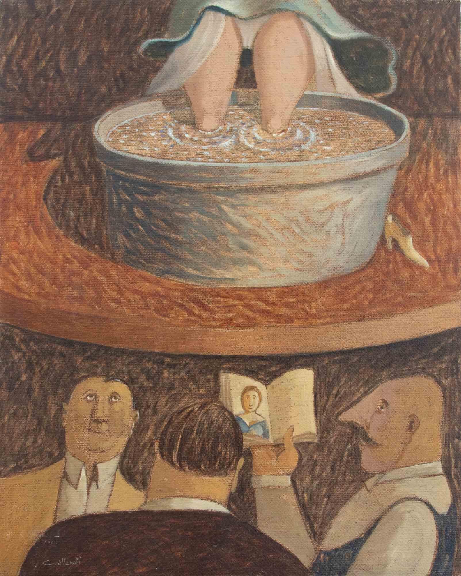 Huile sur contreplaqué réalisée par Alberto Gallerati (né en 1945) dans les années 1970.

Signé à la main.

Très bon état.