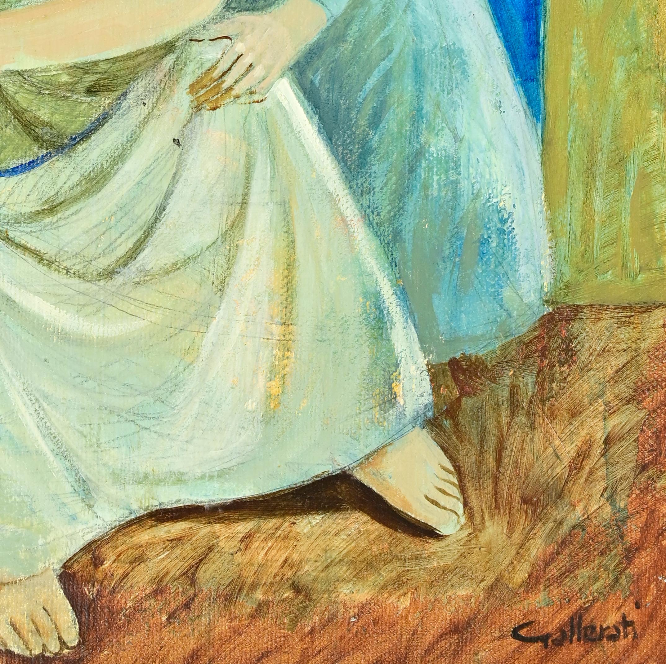 Rêver d'un ange de ma taille - Peinture d'Alberto Gallerati - années 1980 en vente 1